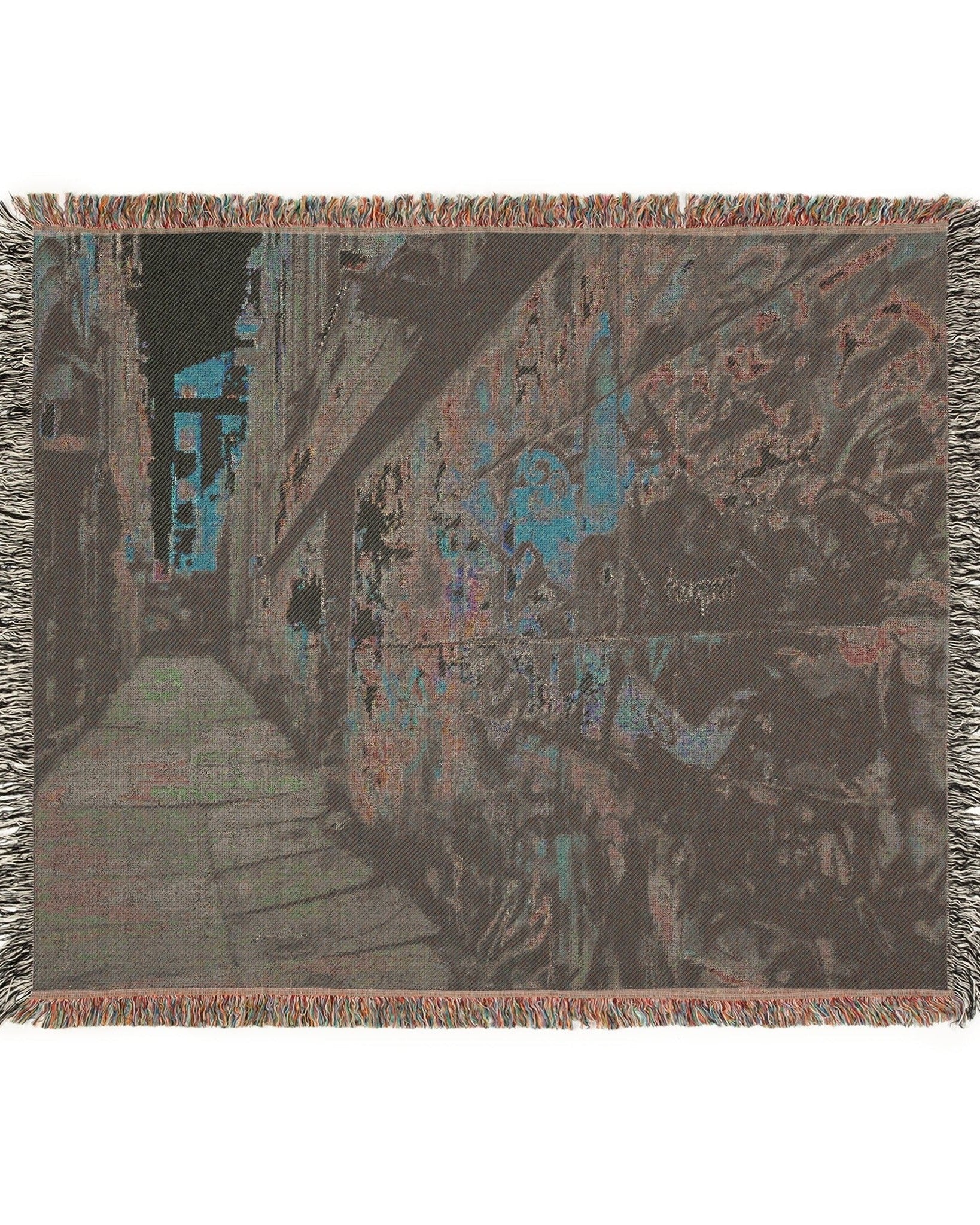 Graffiti Street Woven Throw Blanket