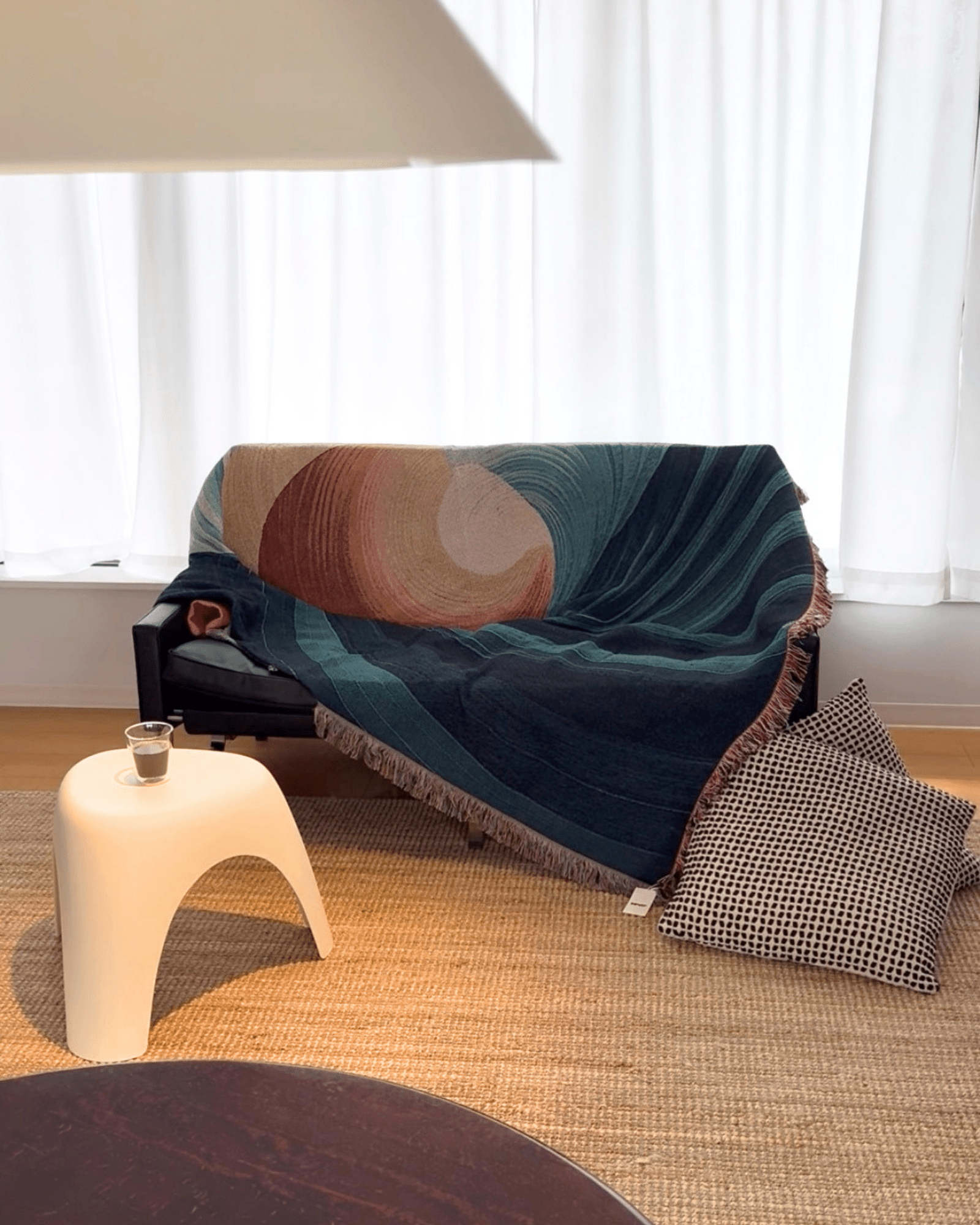 Fluid Spiral Throw Blanket : L