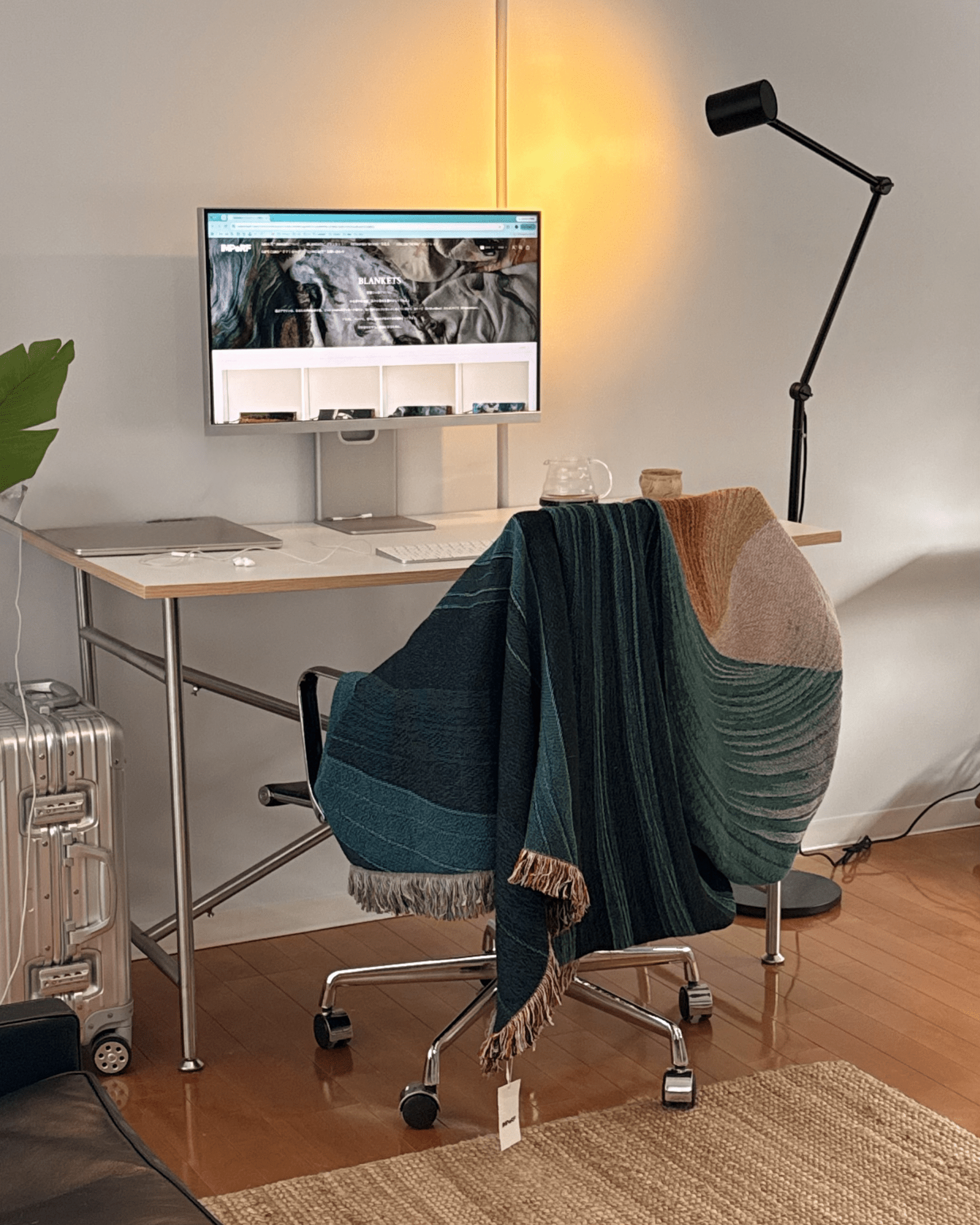 Fluid Spiral Throw Blanket : L