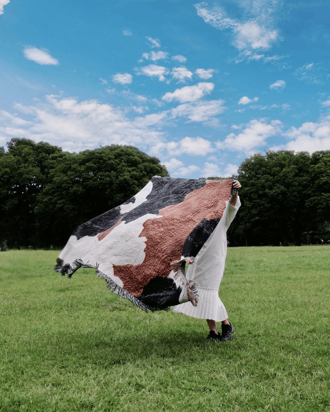 Cow Hide Throw Blanket