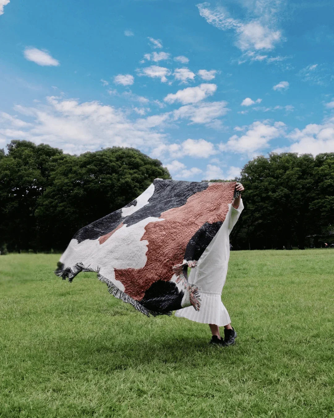 Cow Hide Throw Blanket : L