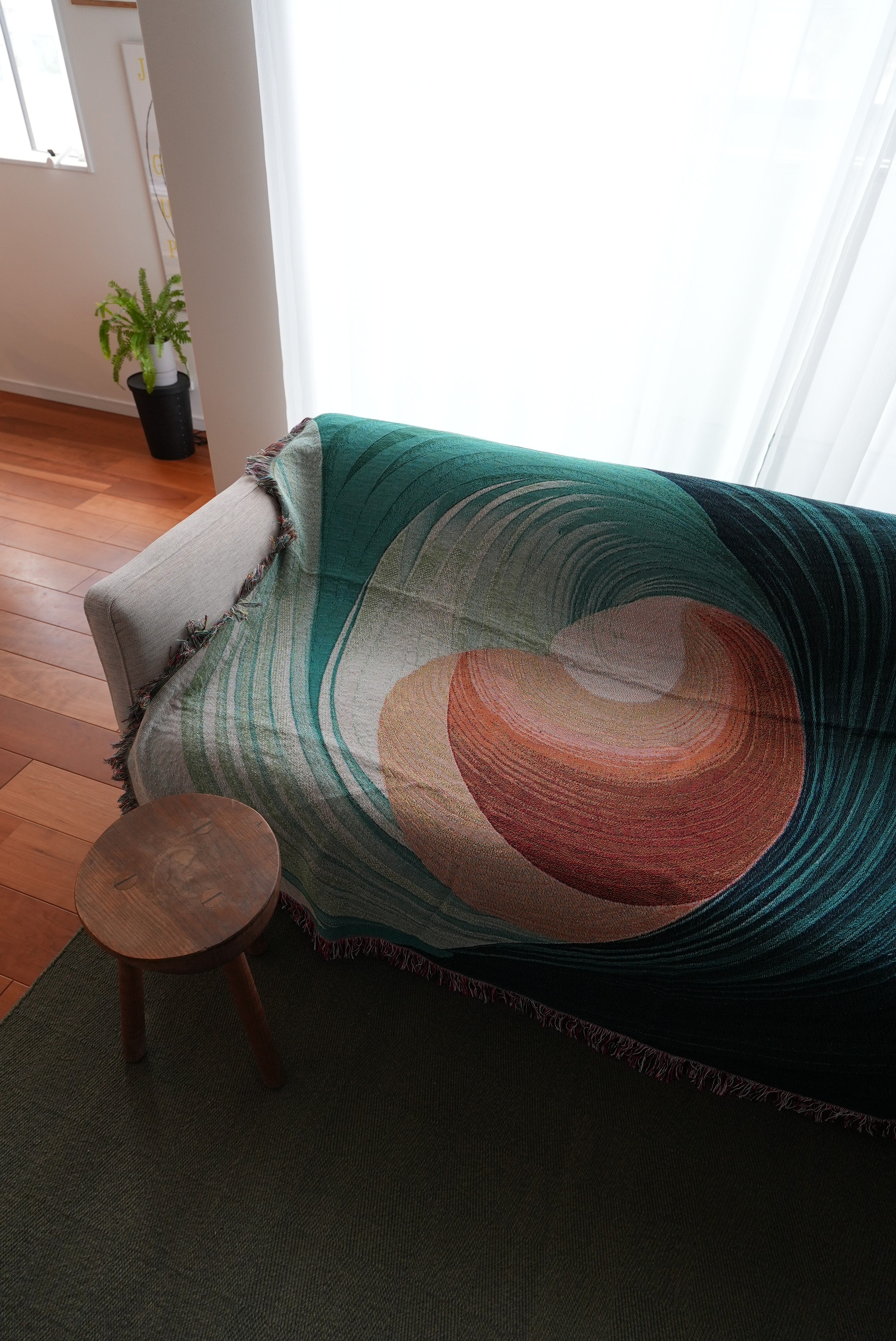 Fluid Spiral Throw Blanket : L