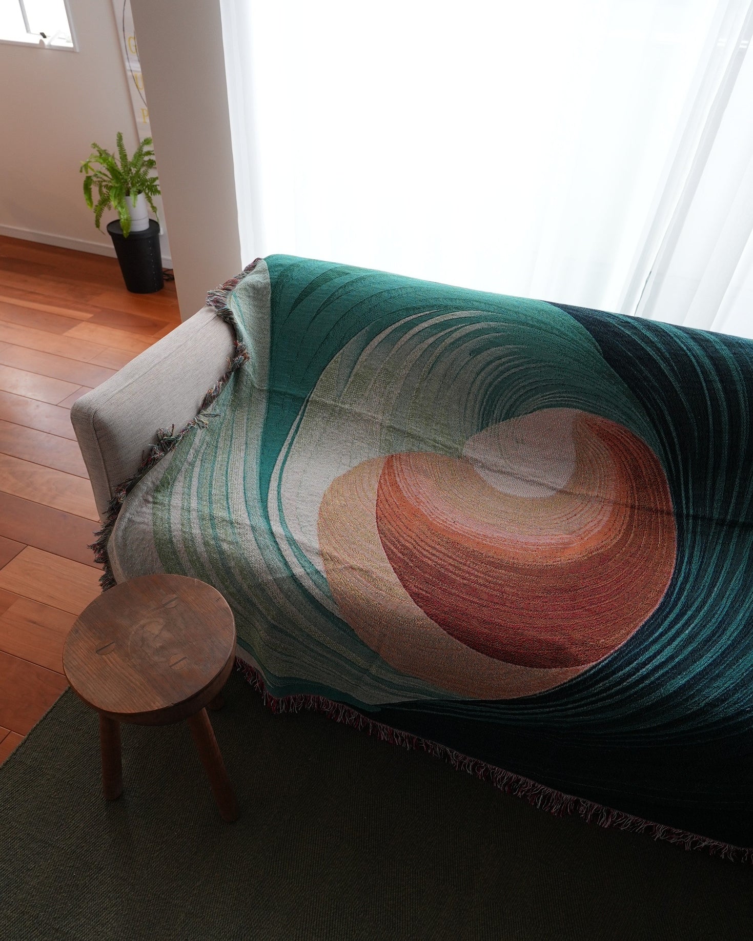 Fluid Spiral Throw Blanket : L