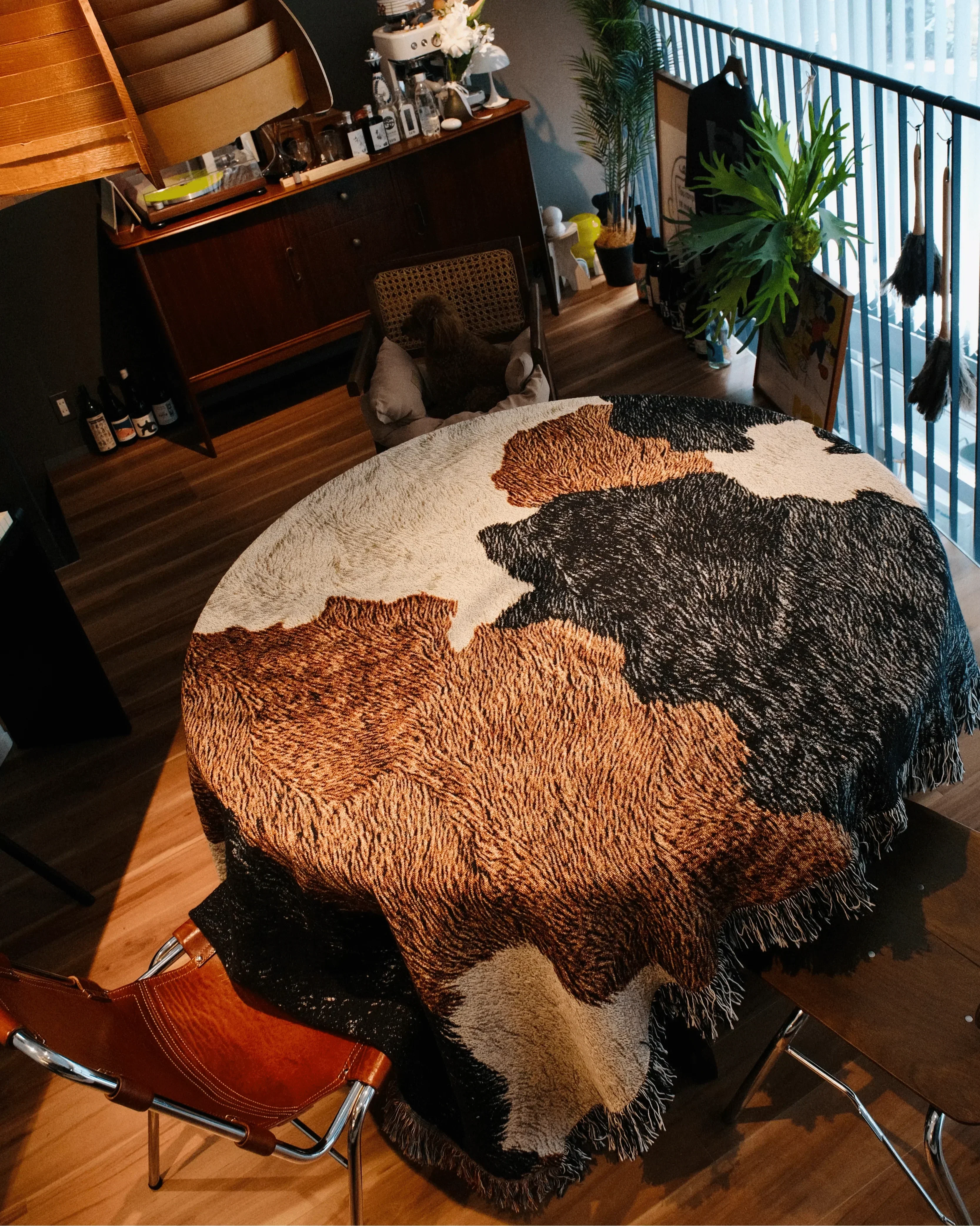 Cow Hide Throw Blanket : L