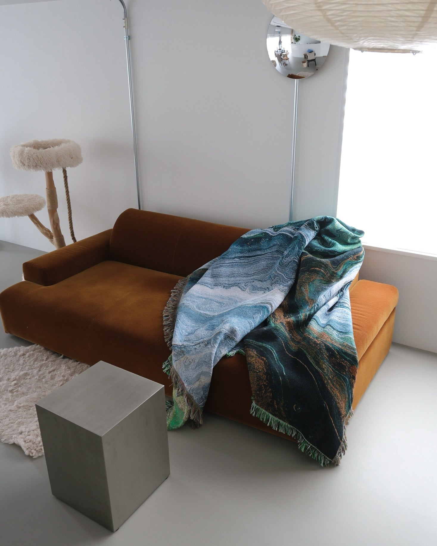 Green Flow Throw Blanket : L