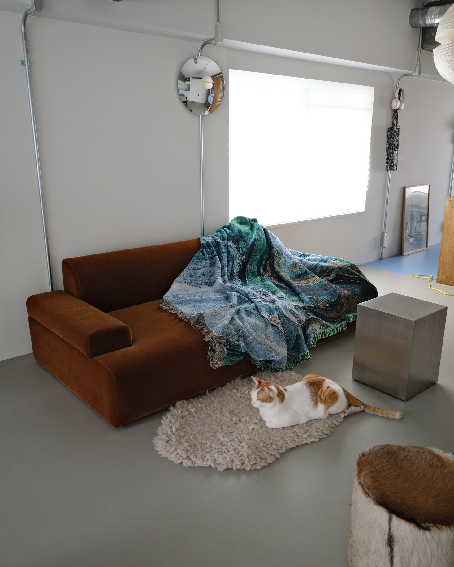 Green Flow Throw Blanket : L