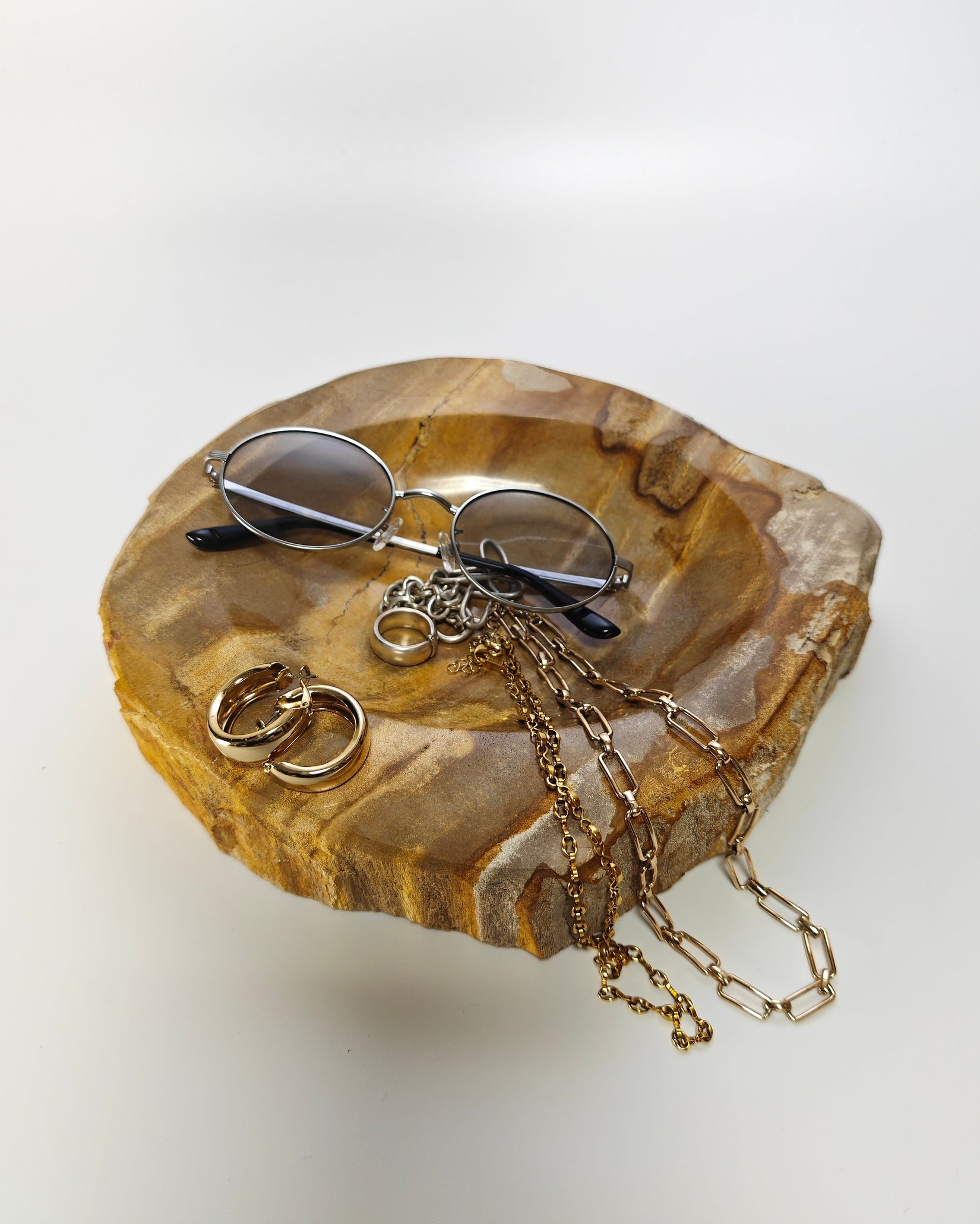 Petrified Wood Tray 014