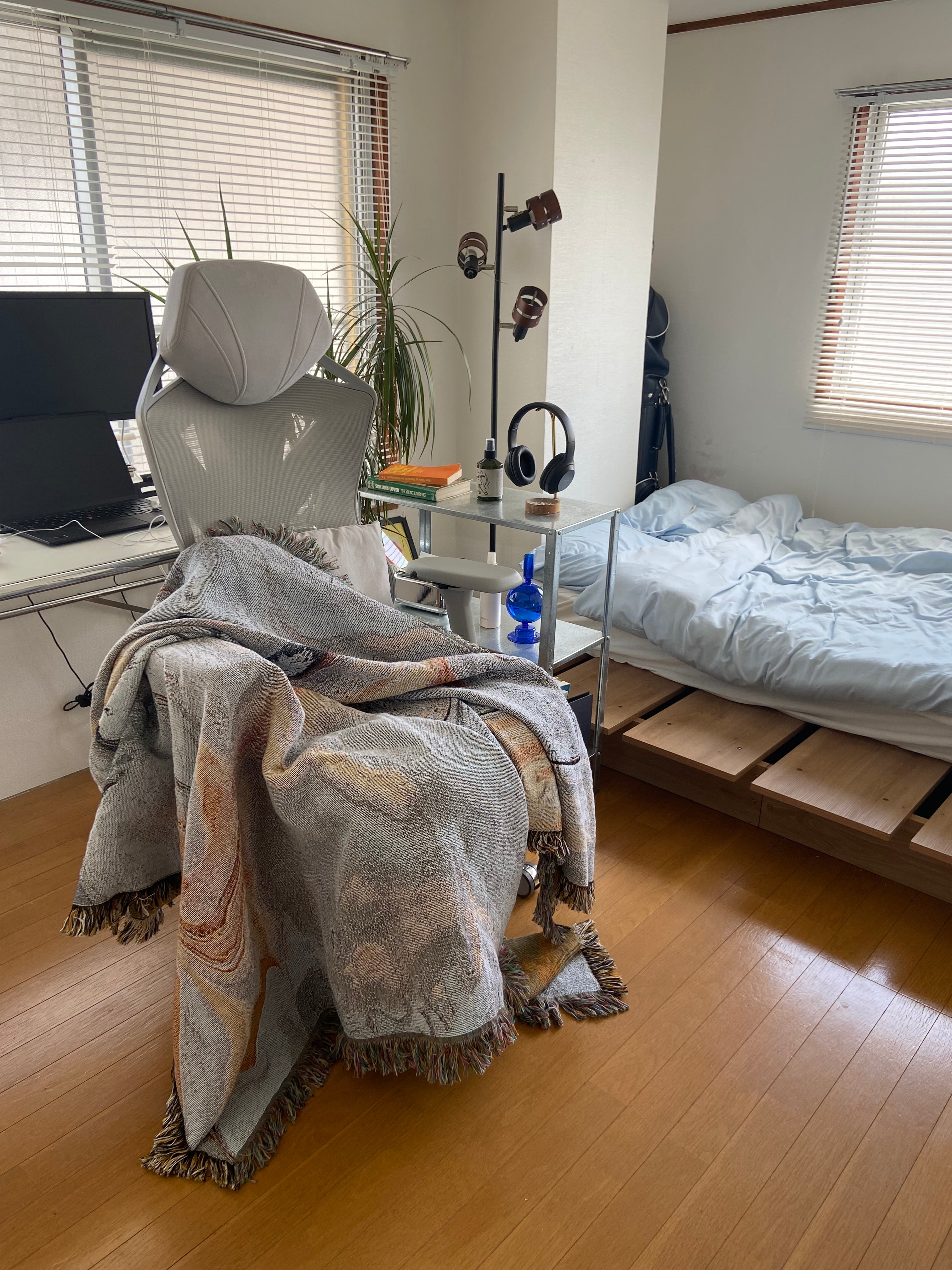 Ivory Flow Throw Blanket