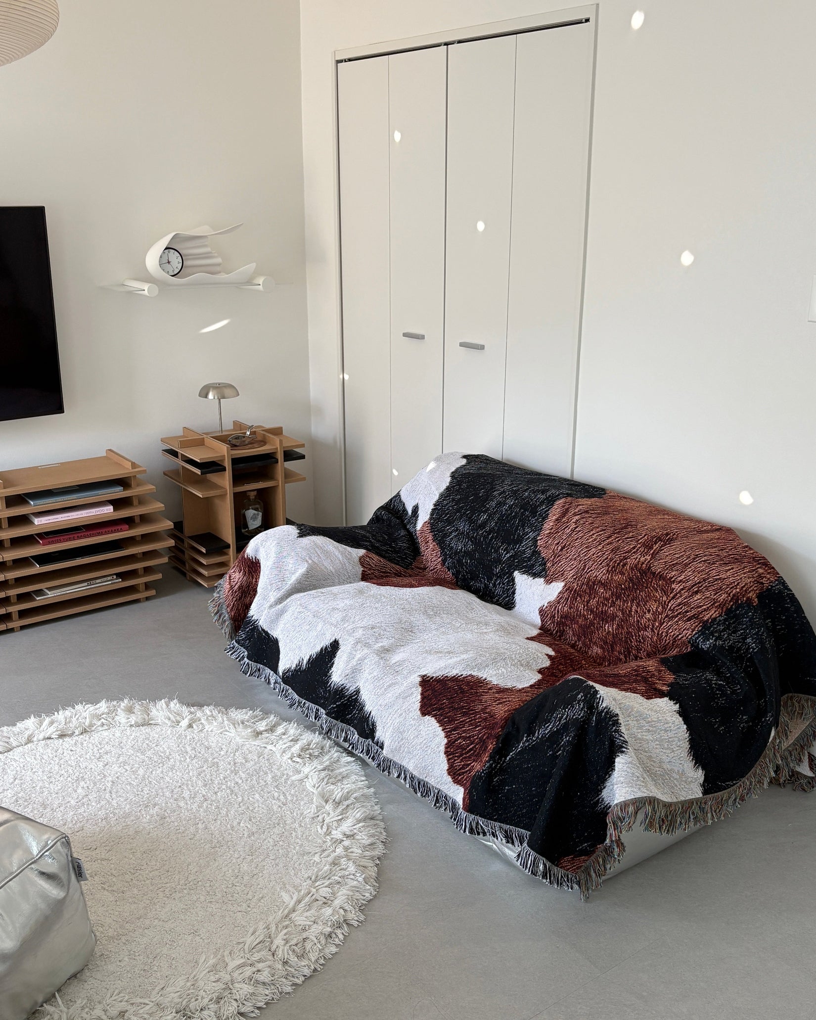 Cow Hide Throw Blanket : L