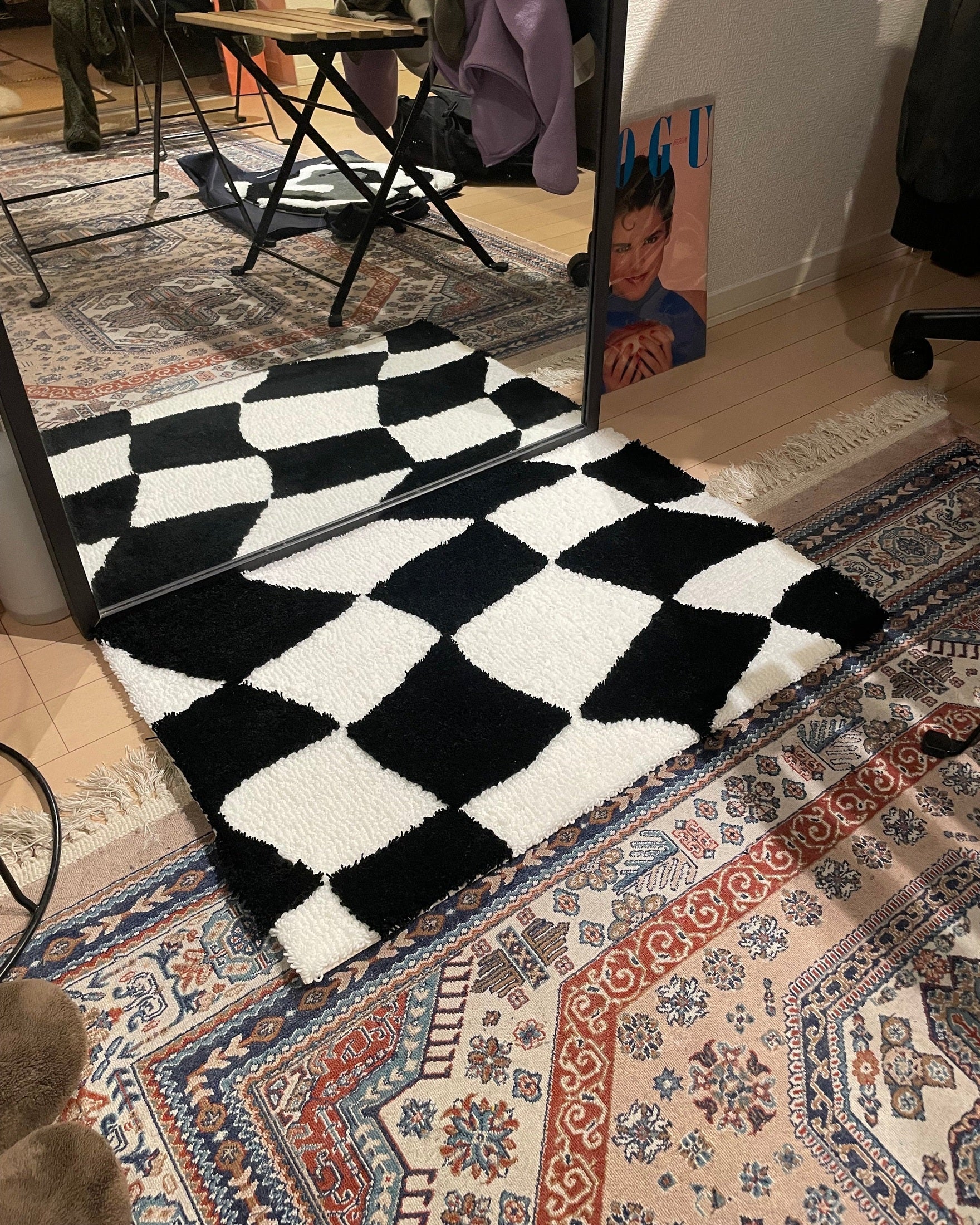 Wavy Check Rug