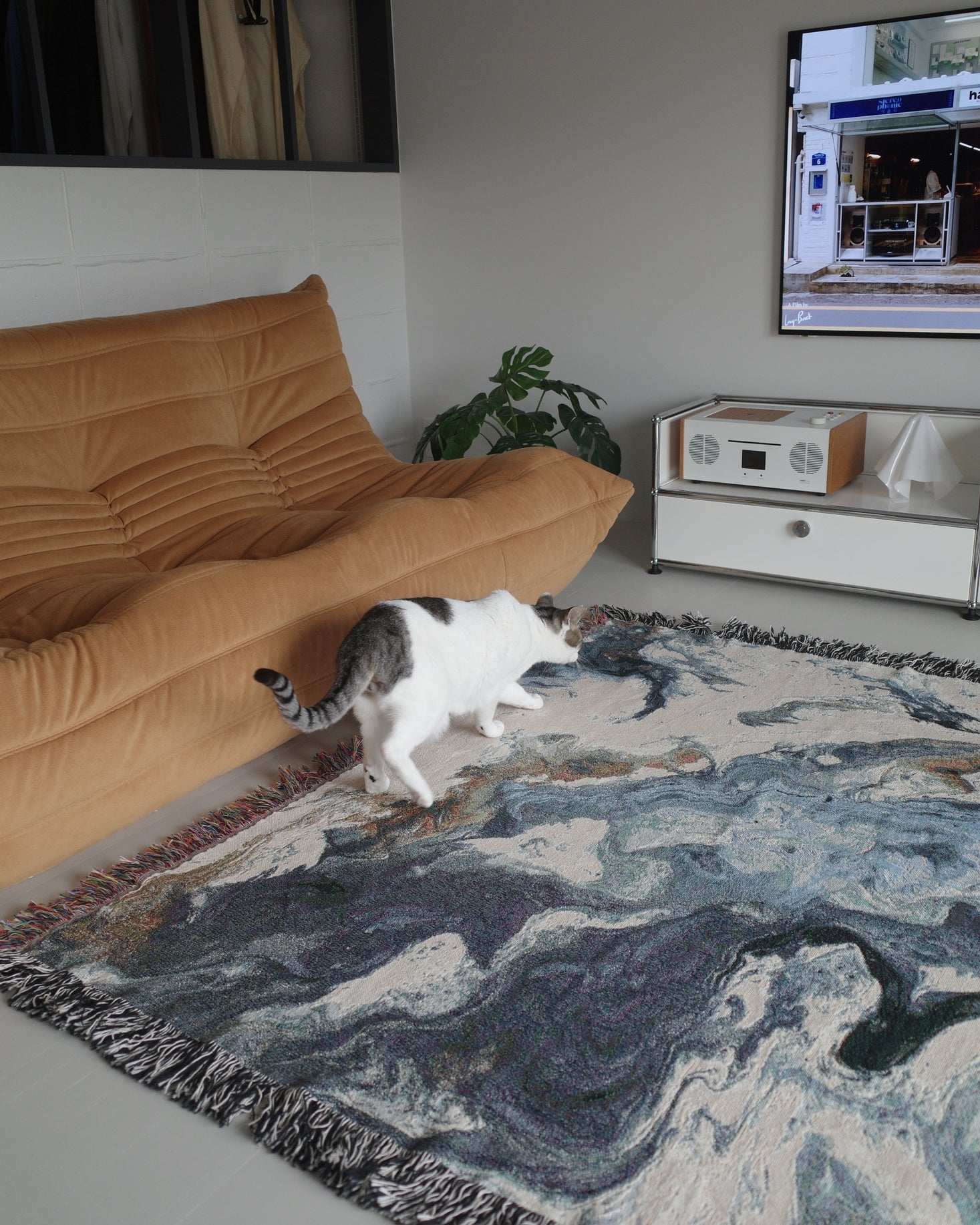 Marble Woven Throw Blanket