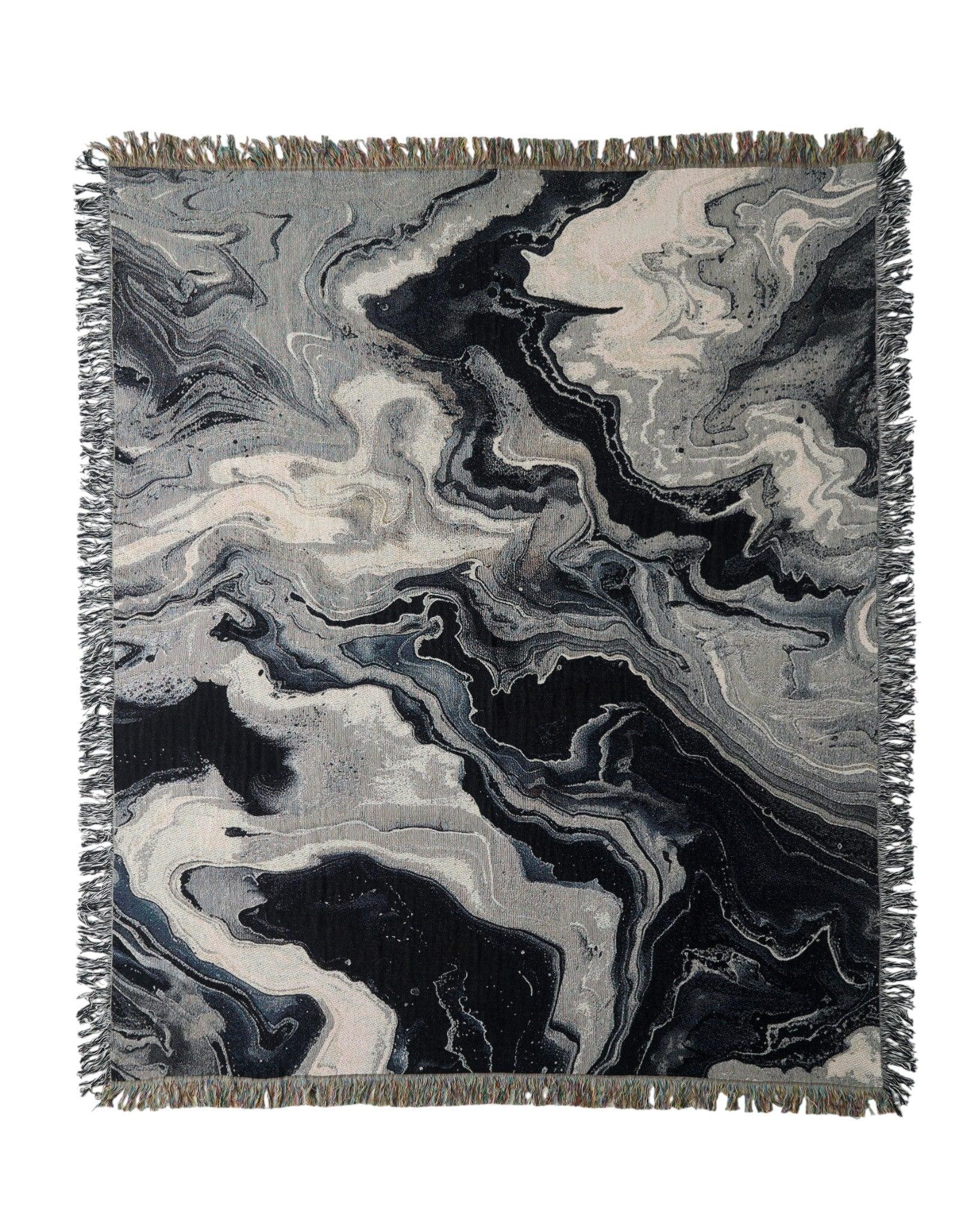 Black Flow Throw Blanket : L