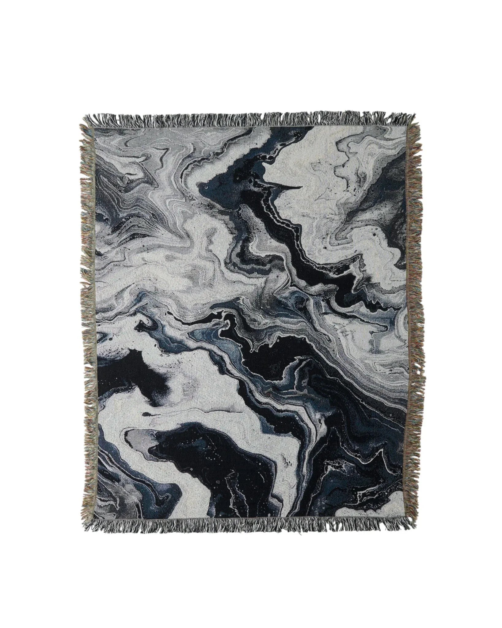 Black Flow Throw Blanket : M