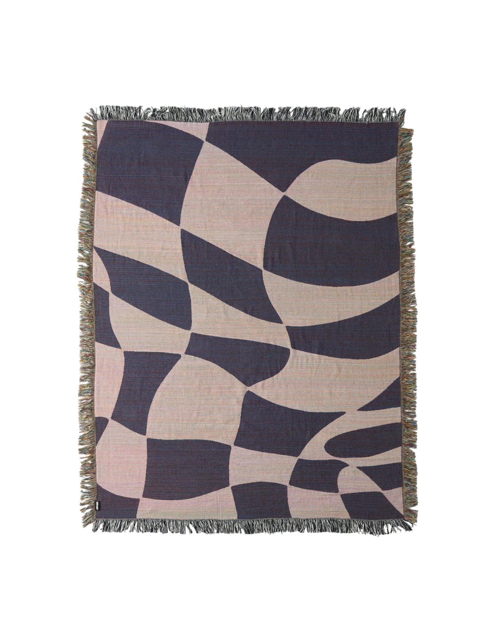Distorted Check Throw Blanket : M