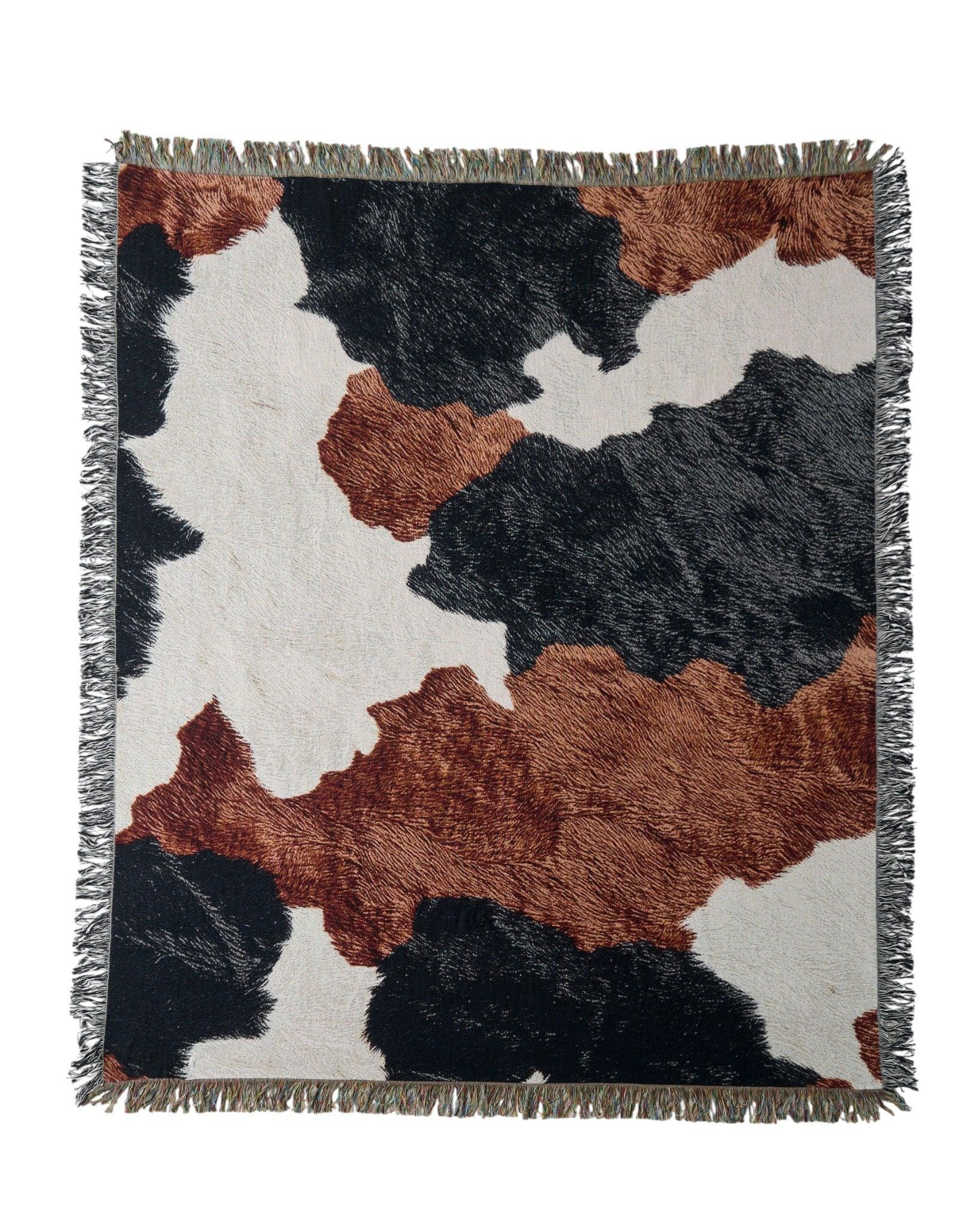 Cow Hide Throw Blanket : L