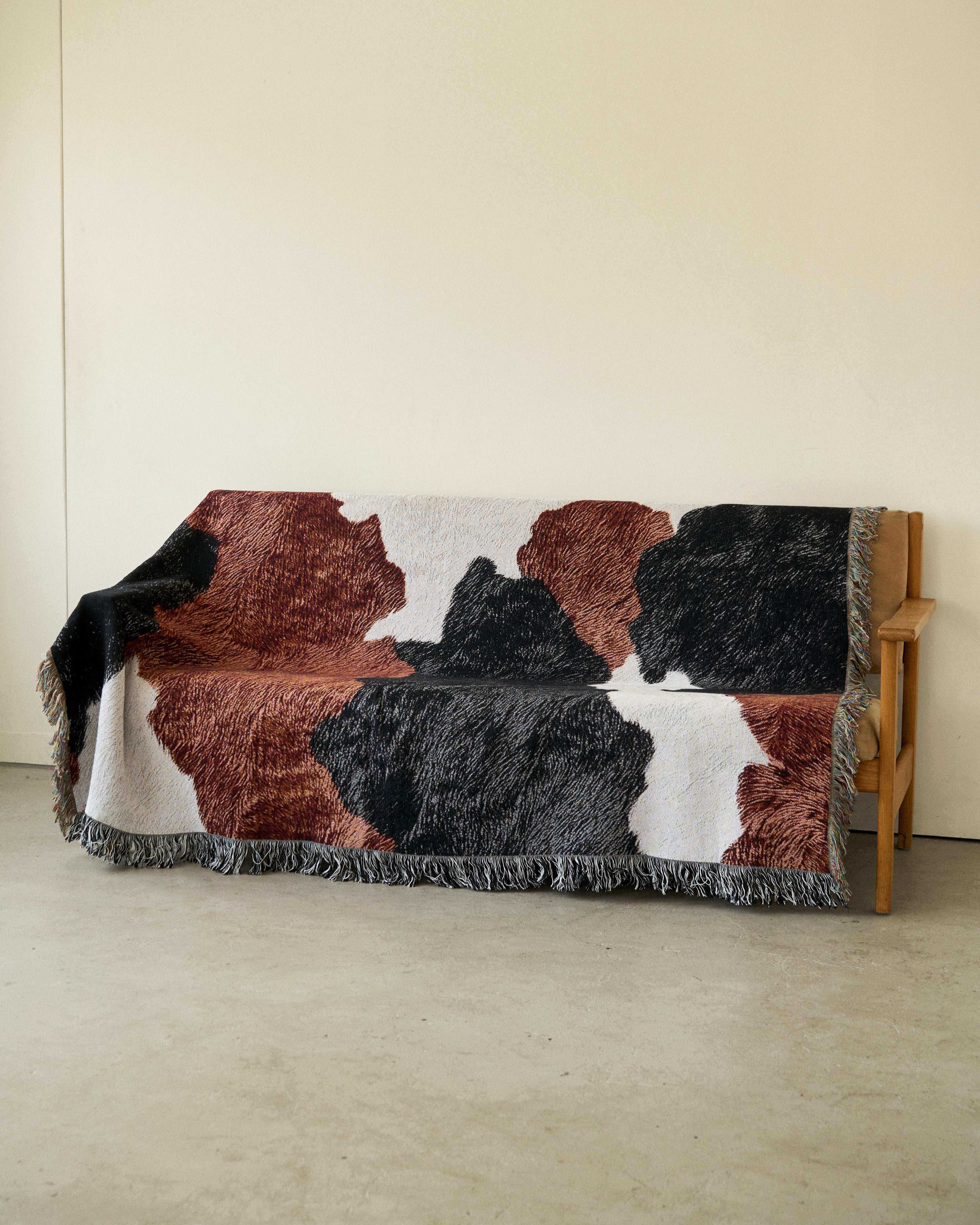 Cow Hide Throw Blanket : L