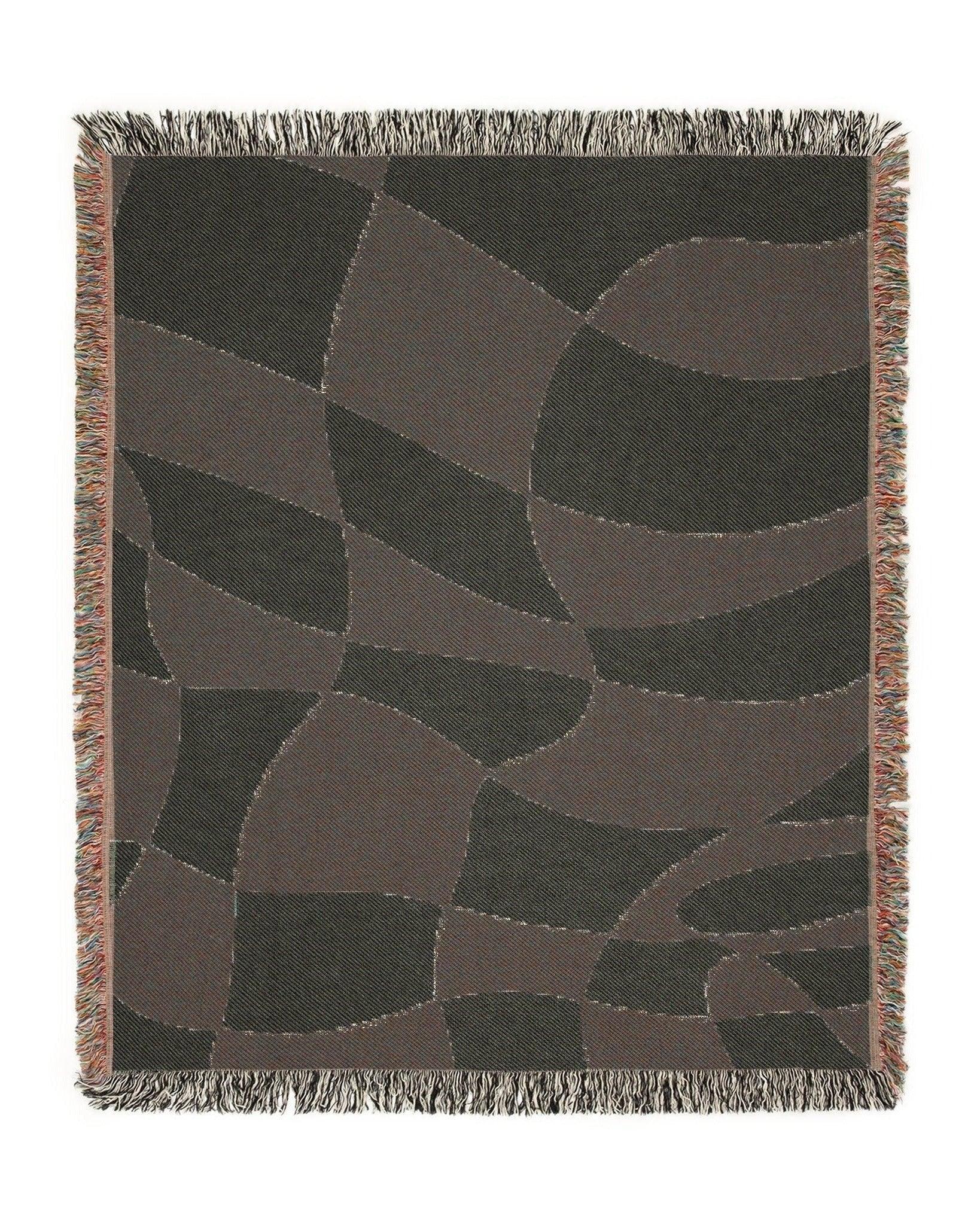 Distorted Check Woven Throw Blanket - imperf