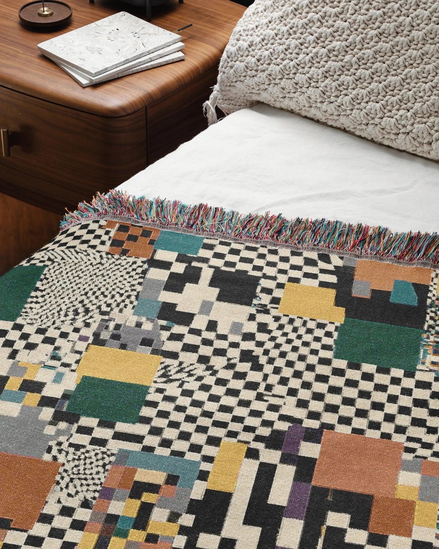 Glitch Woven Throw Blanket - imperf