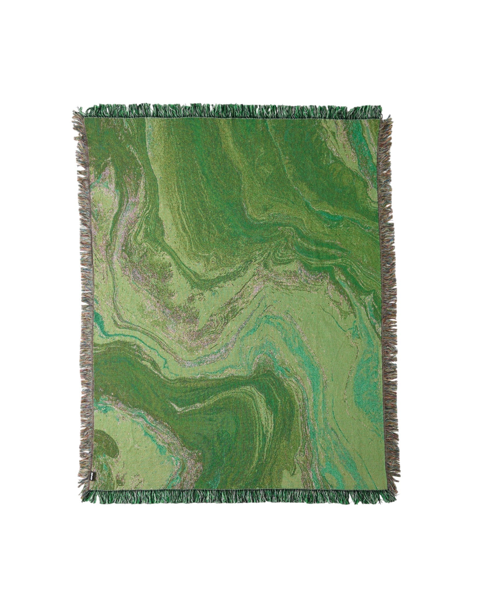Green Flow Throw Blanket : M