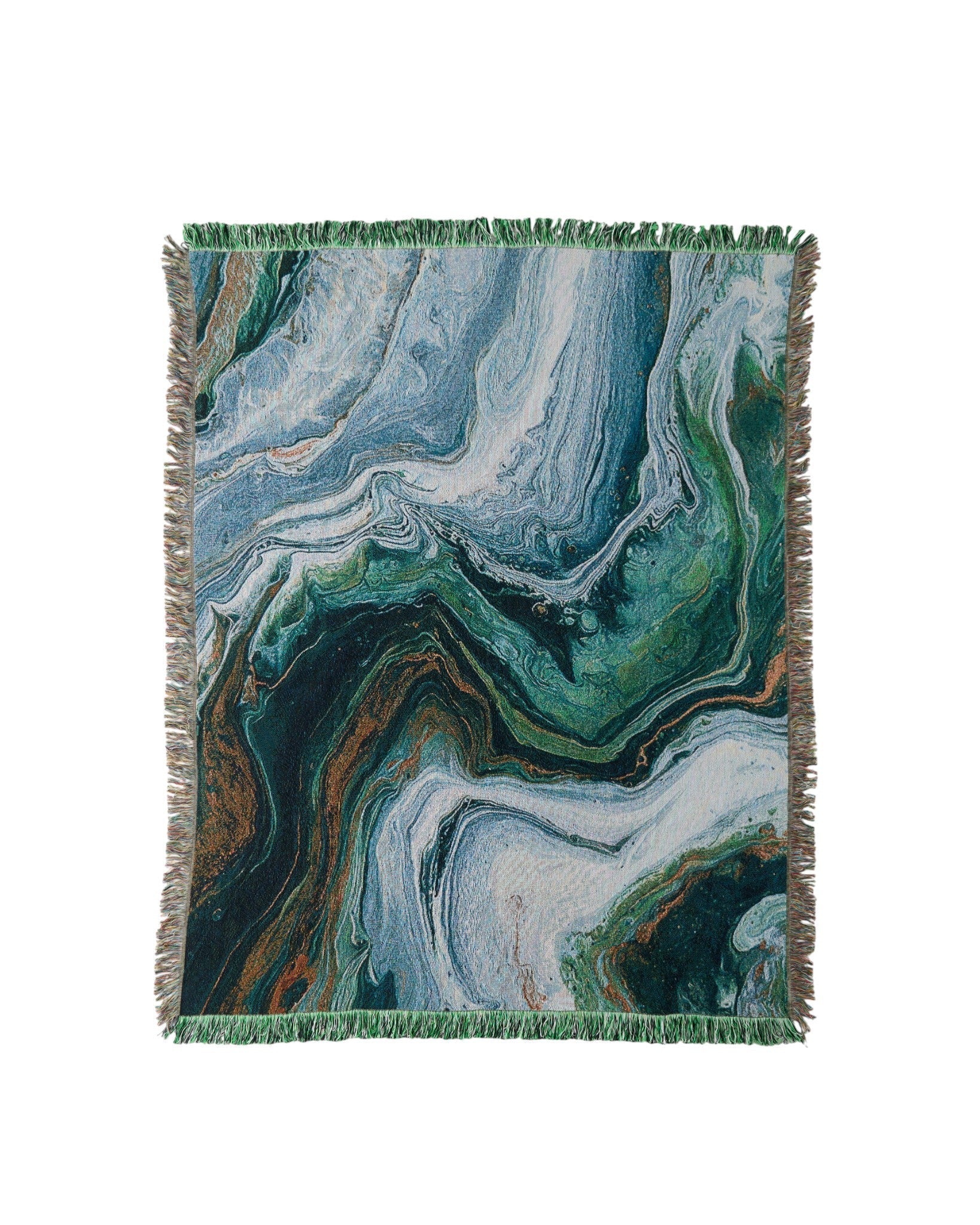 Green Flow Throw Blanket : M