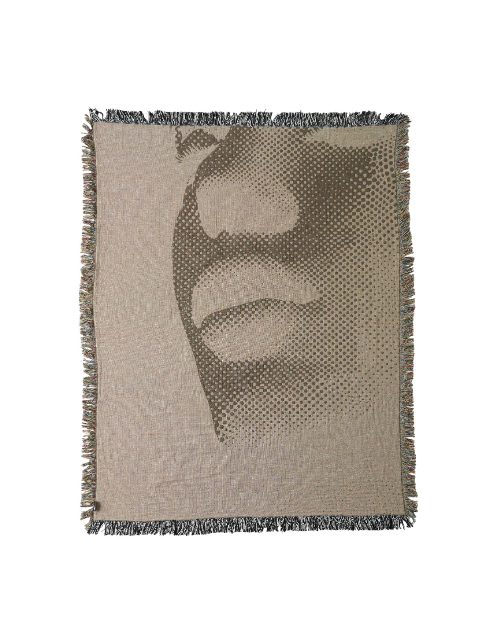 Half Tone Face Throw Blanket : M