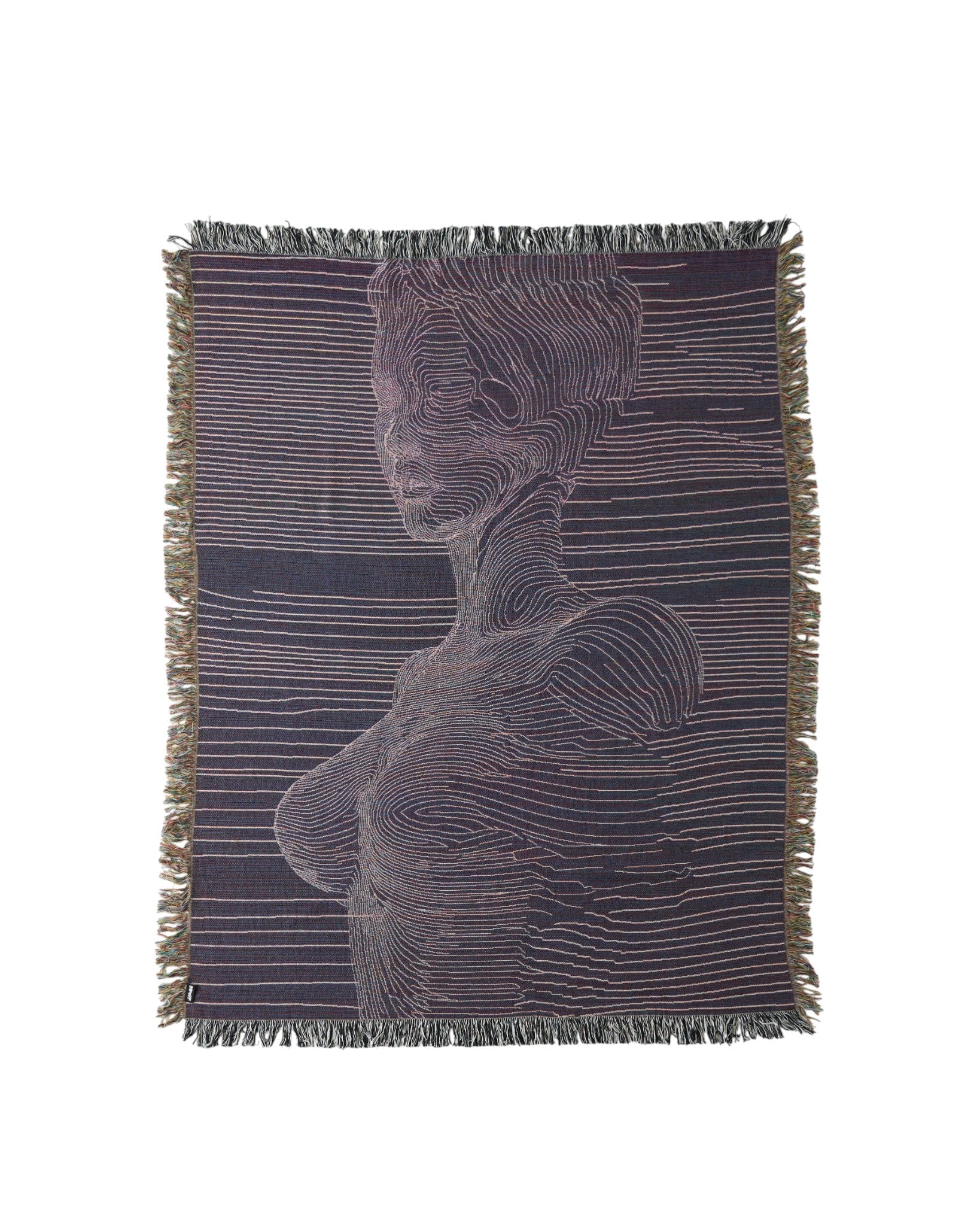 Line Portrait Throw Blanket : M