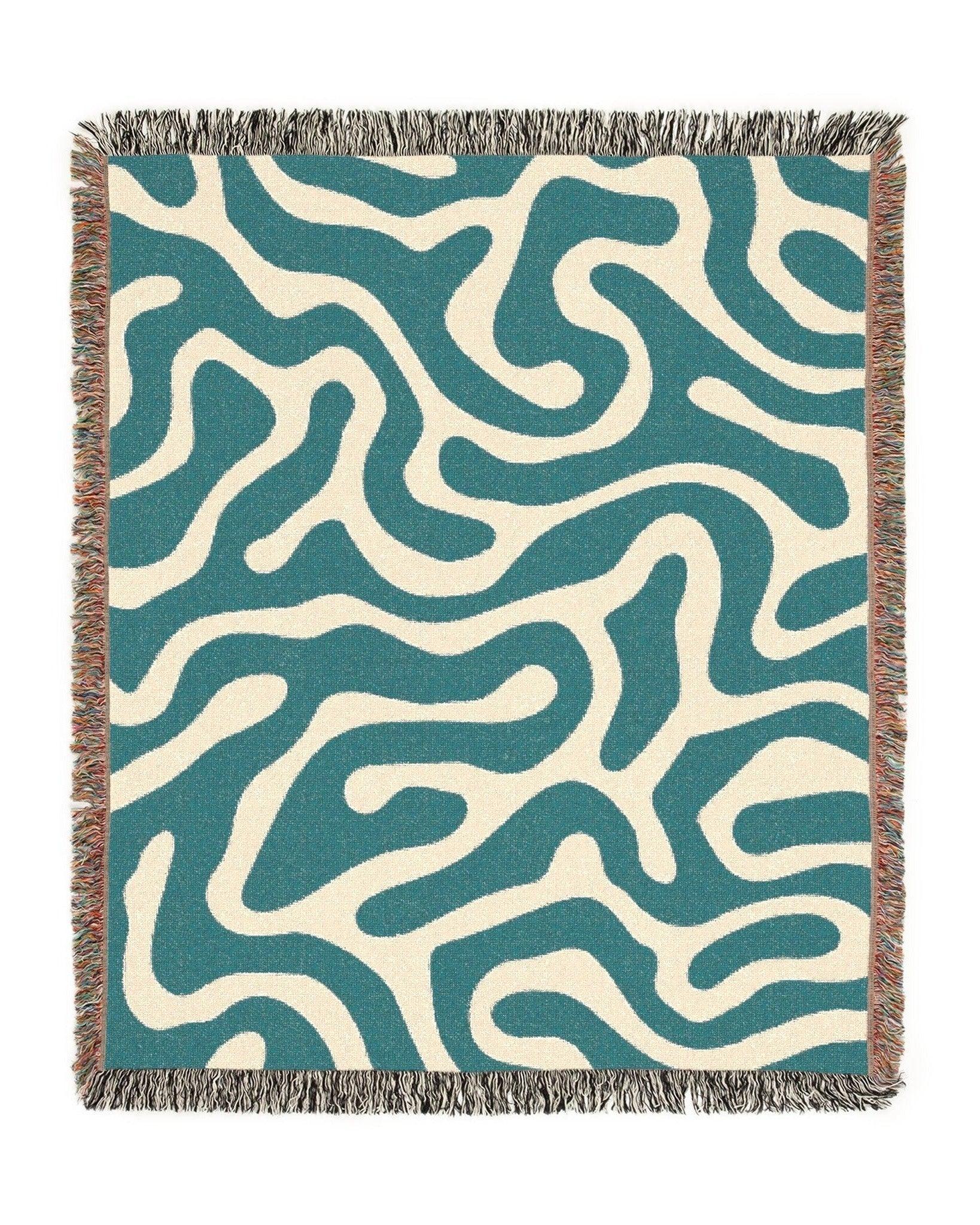 Maze Path Woven Throw Blanket - imperf