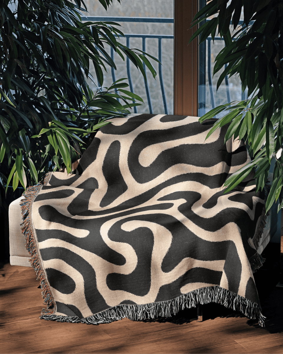 Maze Path Woven Throw Blanket - imperf