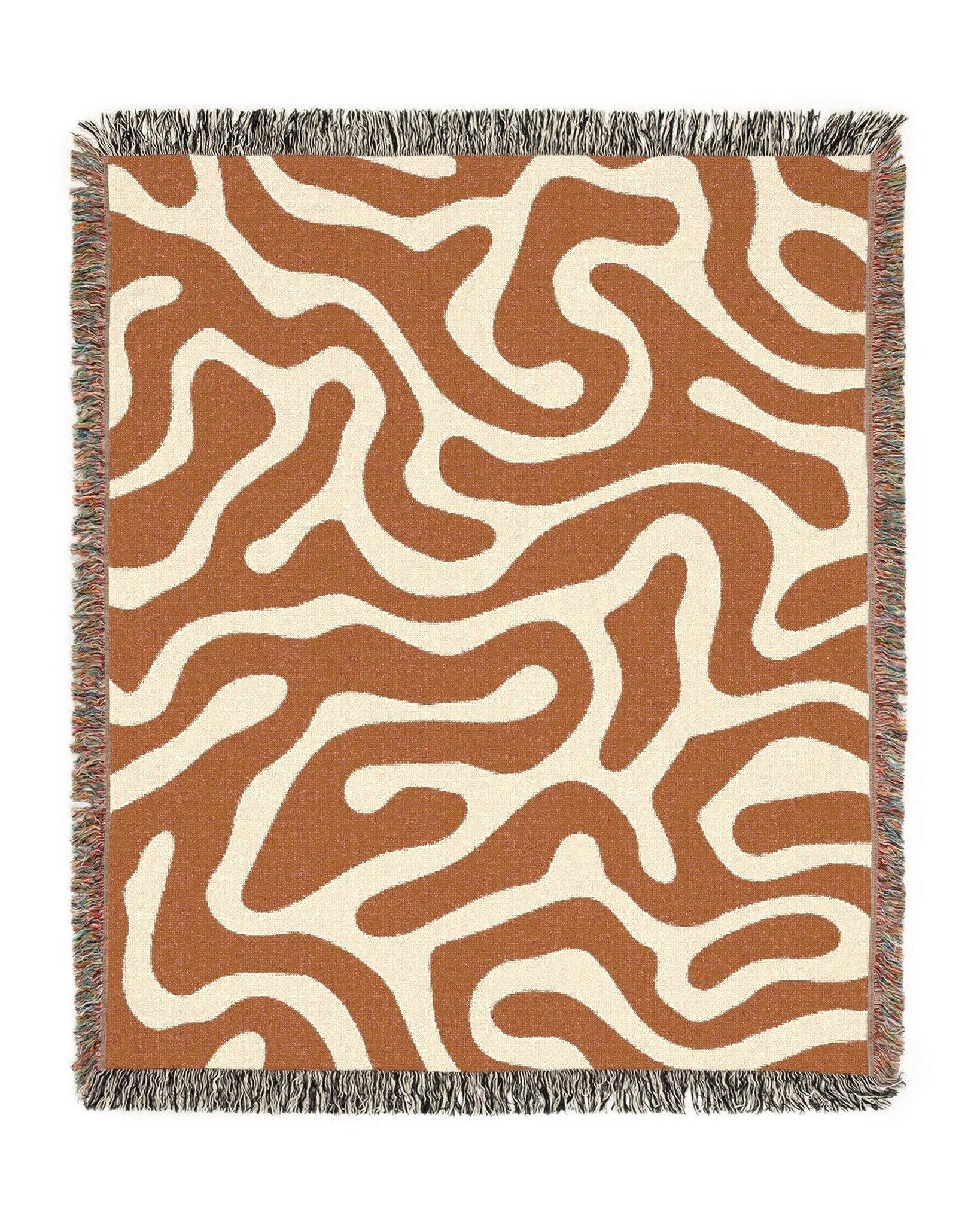 Maze Path Woven Throw Blanket - imperf