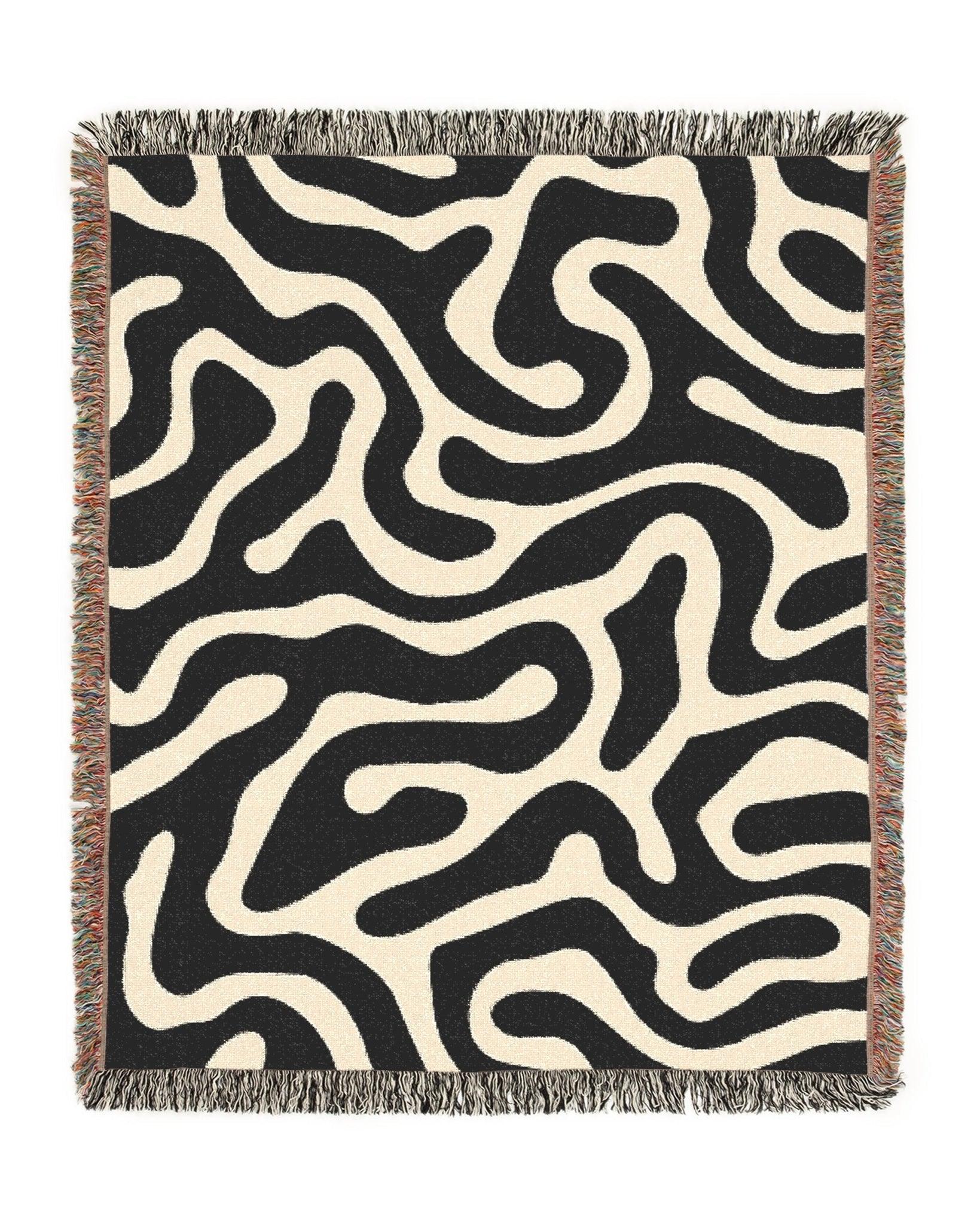 Maze Path Woven Throw Blanket - imperf
