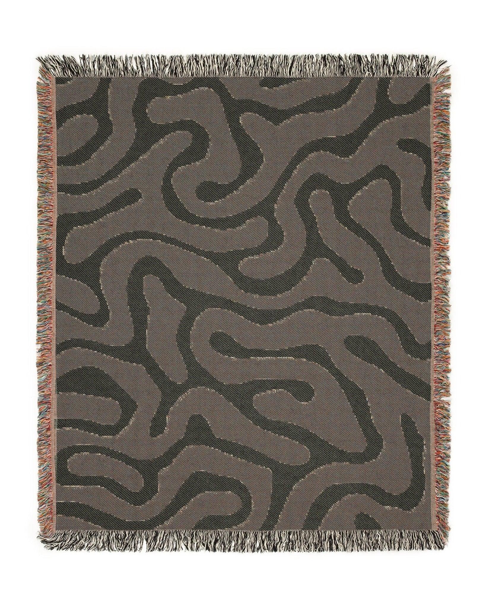 Maze Path Woven Throw Blanket - imperf