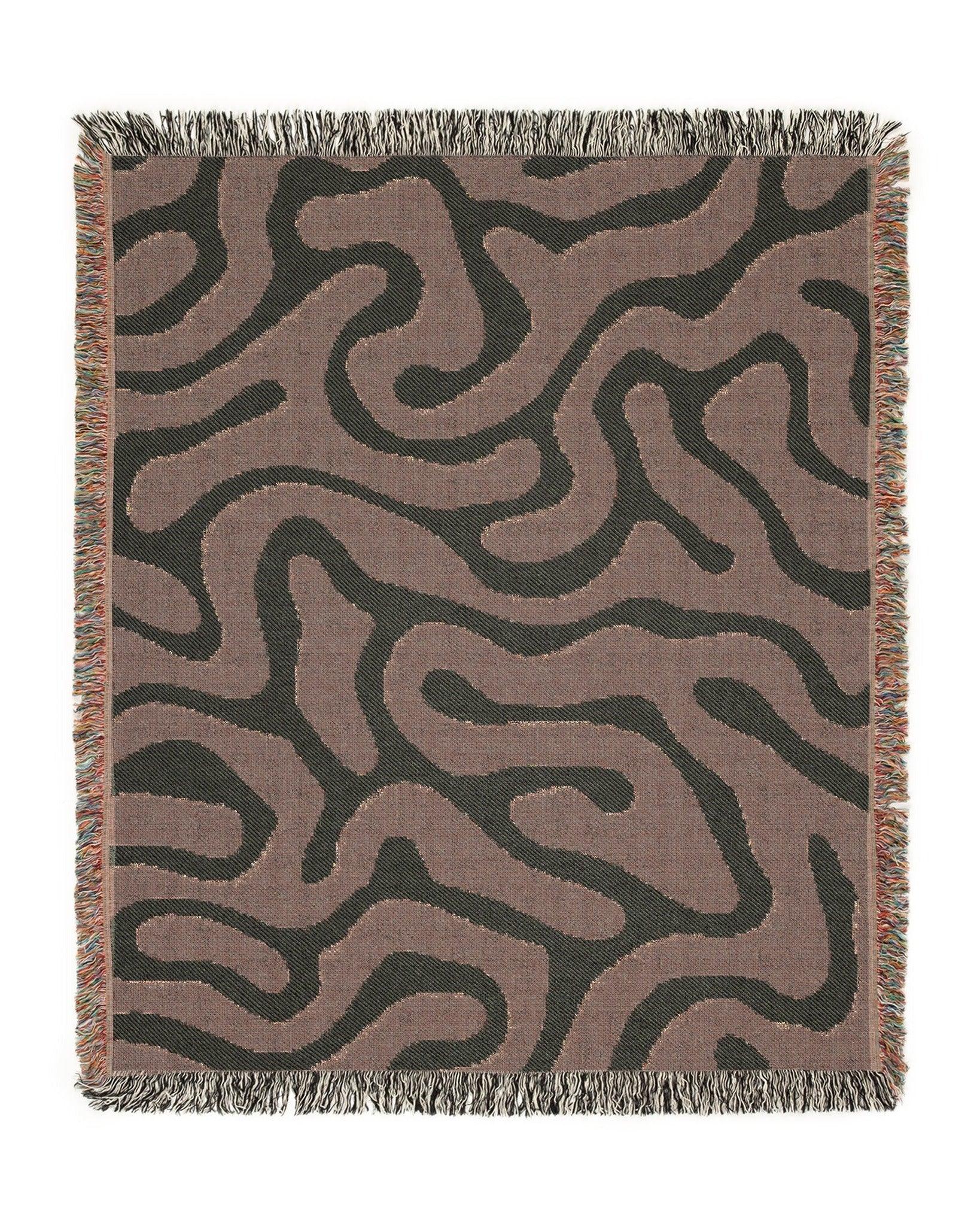 Maze Path Woven Throw Blanket - imperf