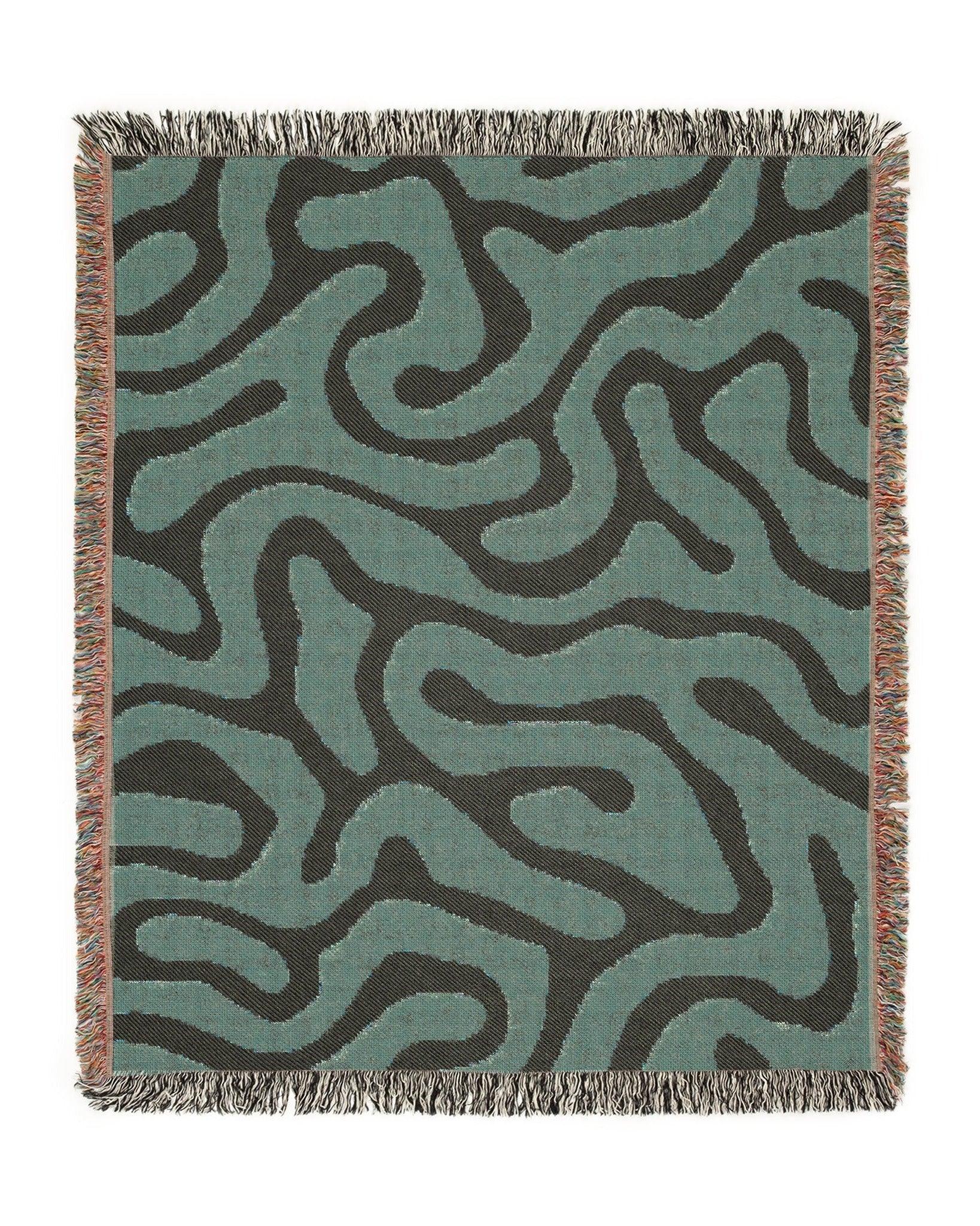 Maze Path Woven Throw Blanket - imperf