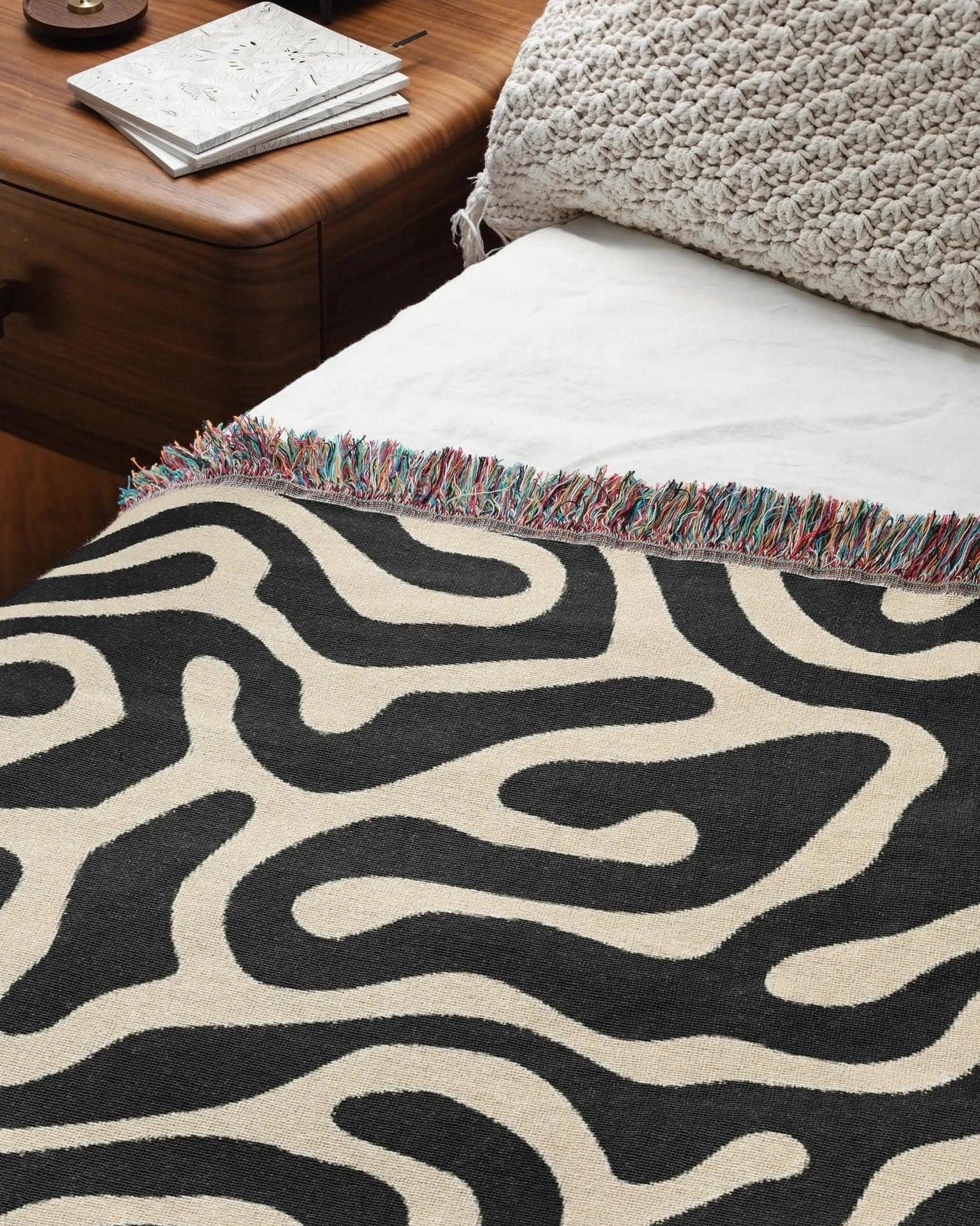 Maze Path Woven Throw Blanket - imperf