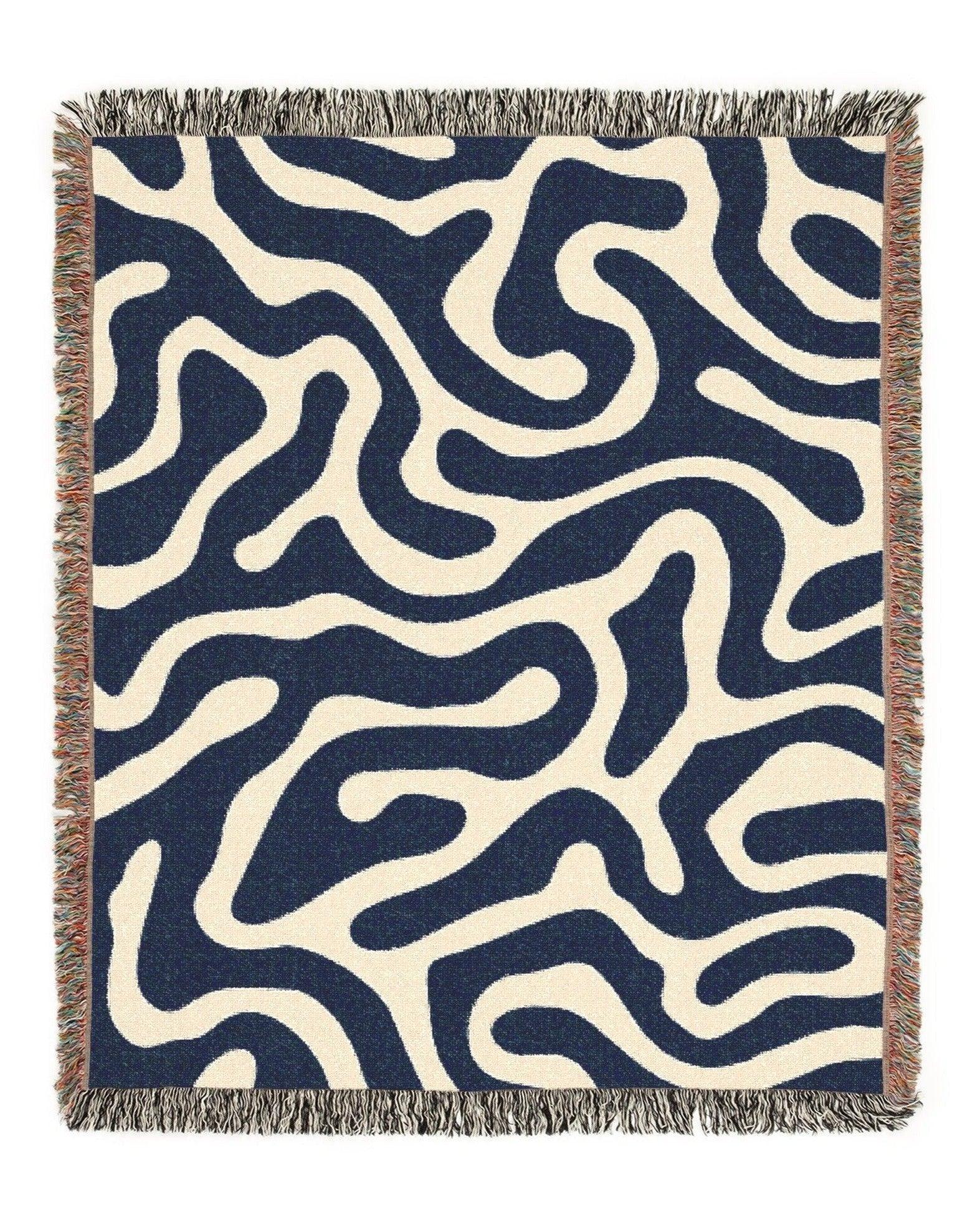 Maze Path Woven Throw Blanket - imperf