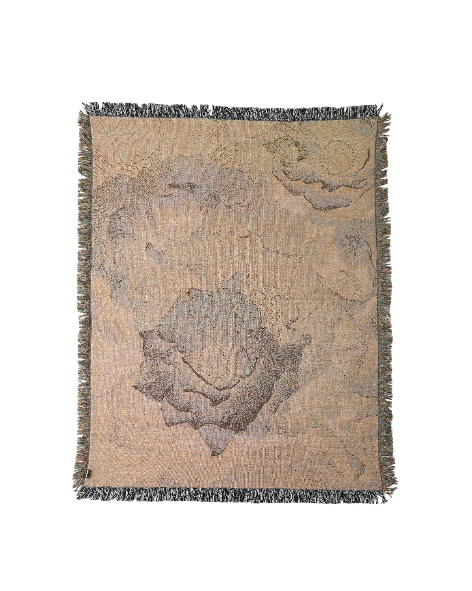 Monochrome Bloom Throw Blanket : M