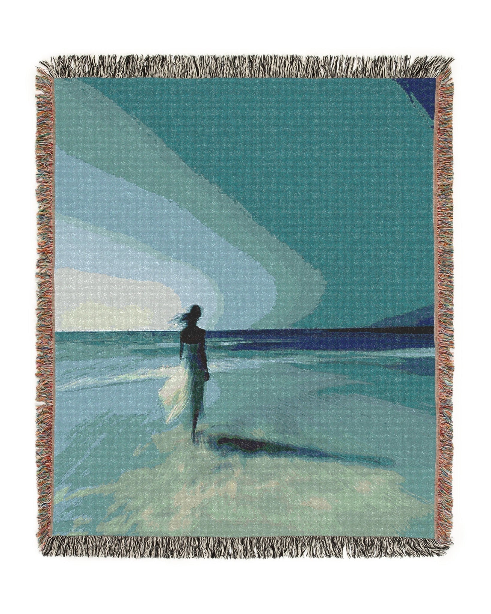 Ocean View Woven Throw Blanket - imperf