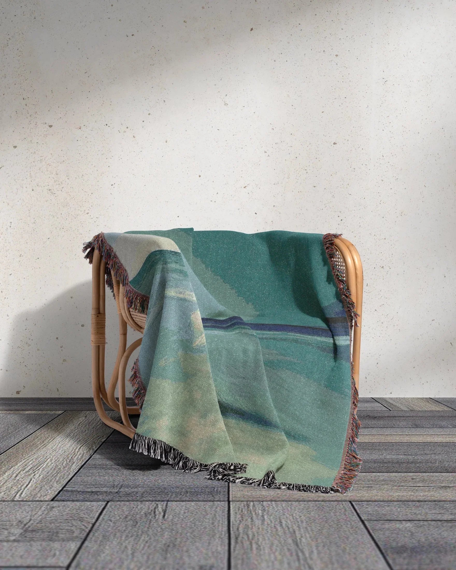 Ocean View Woven Throw Blanket - imperf