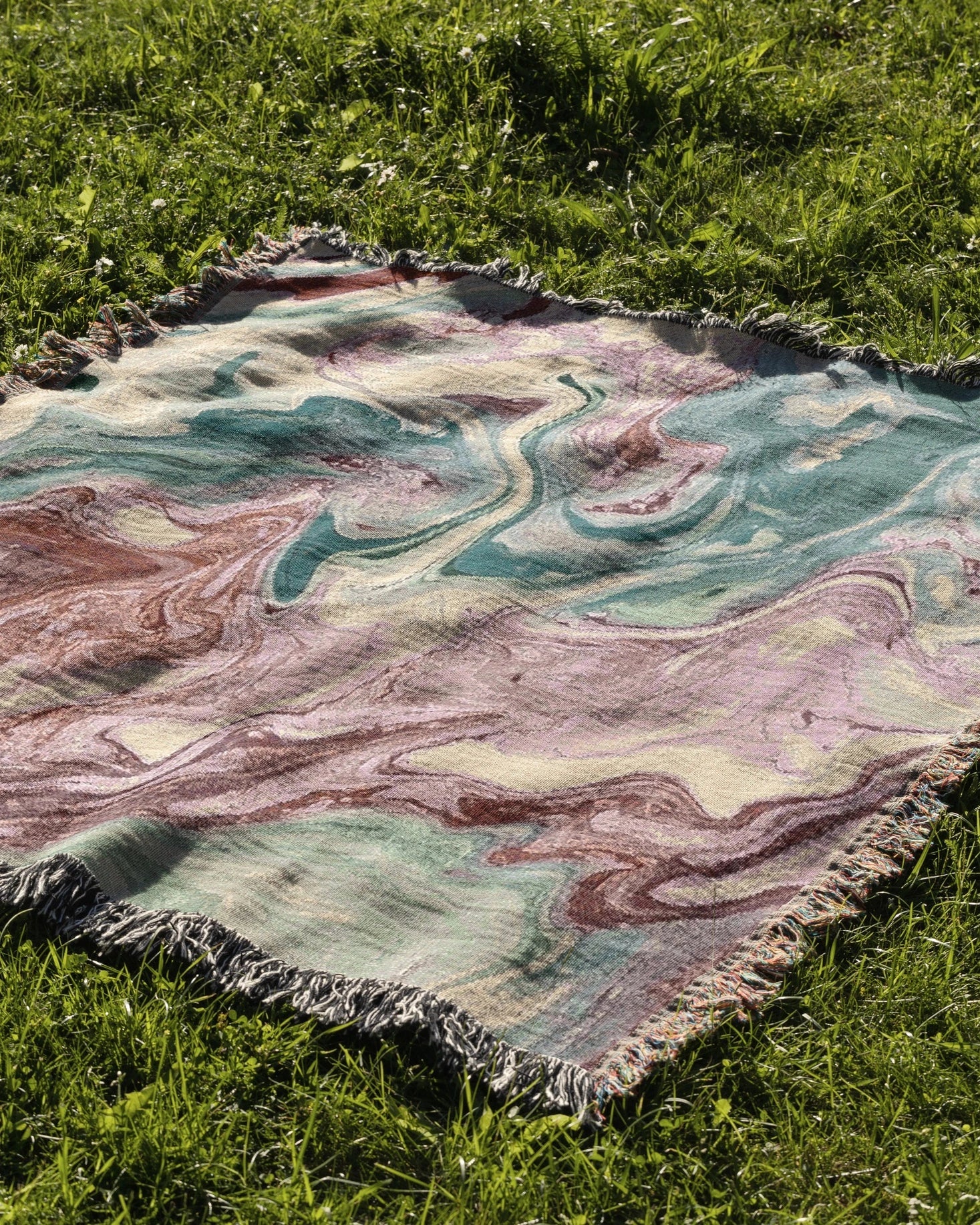Pastel Marble Woven Throw Blanket - imperf