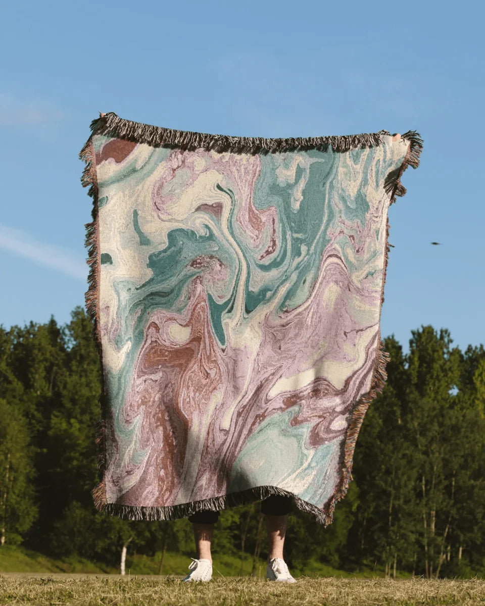 imperf ブランケットMarble Woven Throw Blanket MARBLE WOVEN THROW BLANKET S : 94x132cm | 37x52inches 一人用