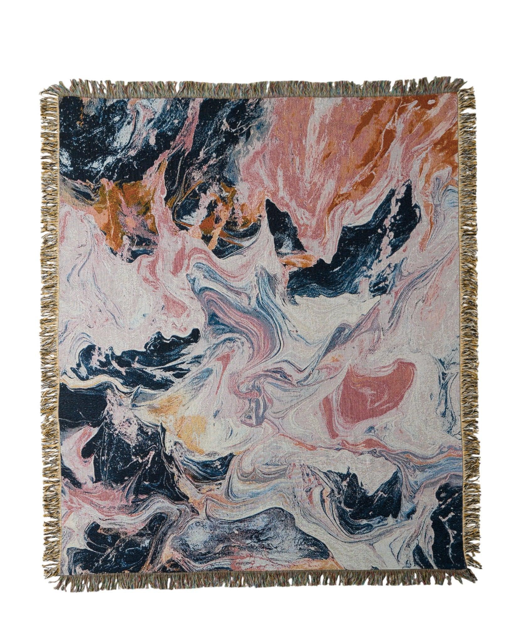 Pink Flow Throw Blanket : L
