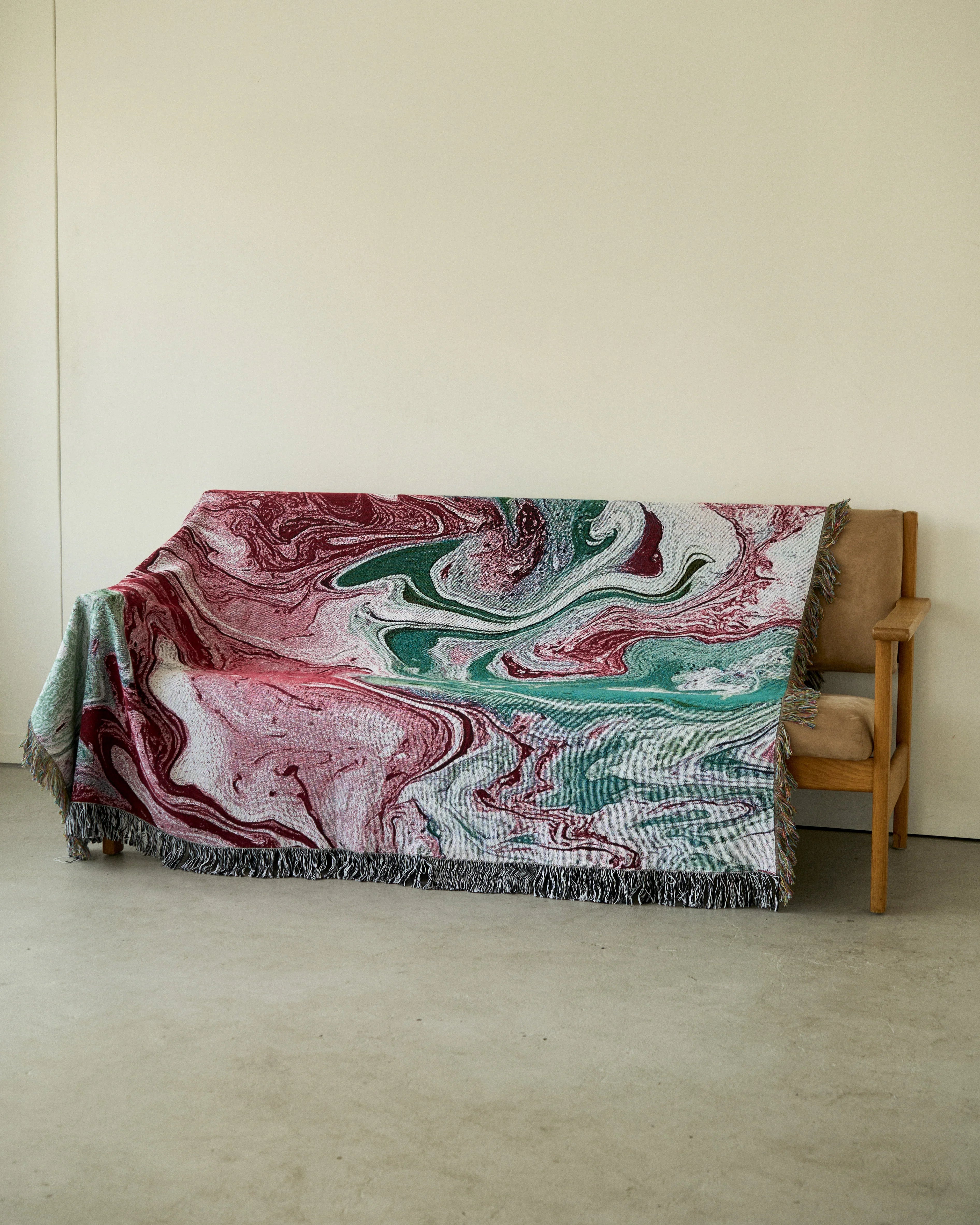 Pink Sage Flow Throw Blanket | iMPeRF