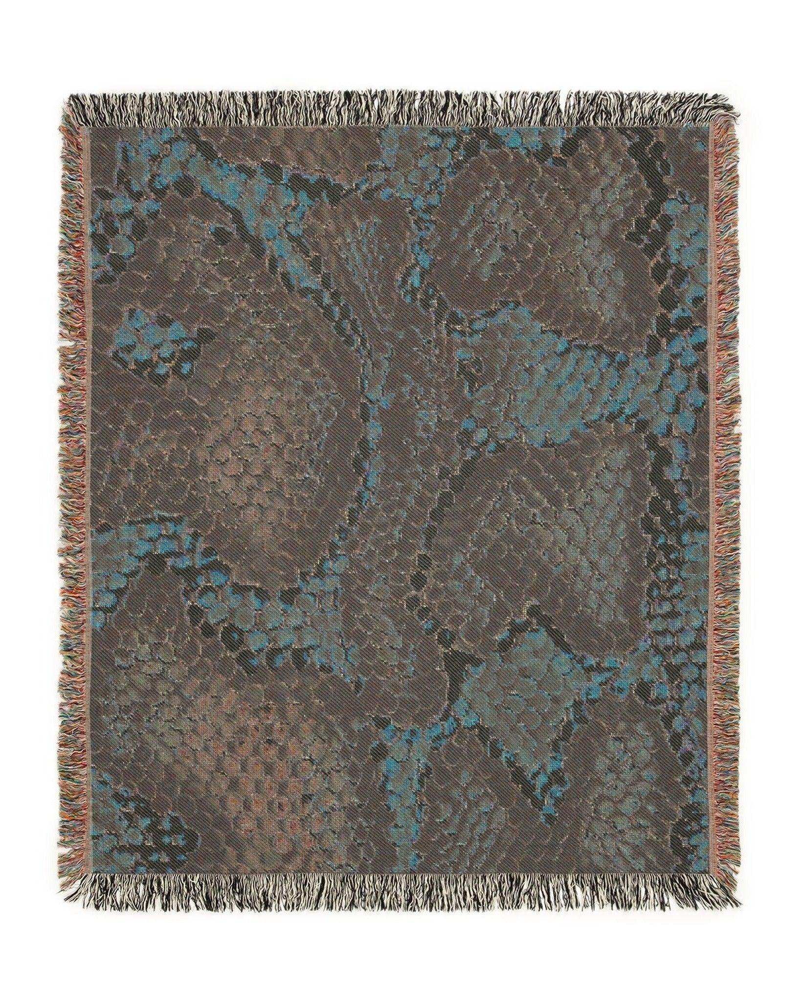 Snake Skin Woven Throw Blanket - imperf