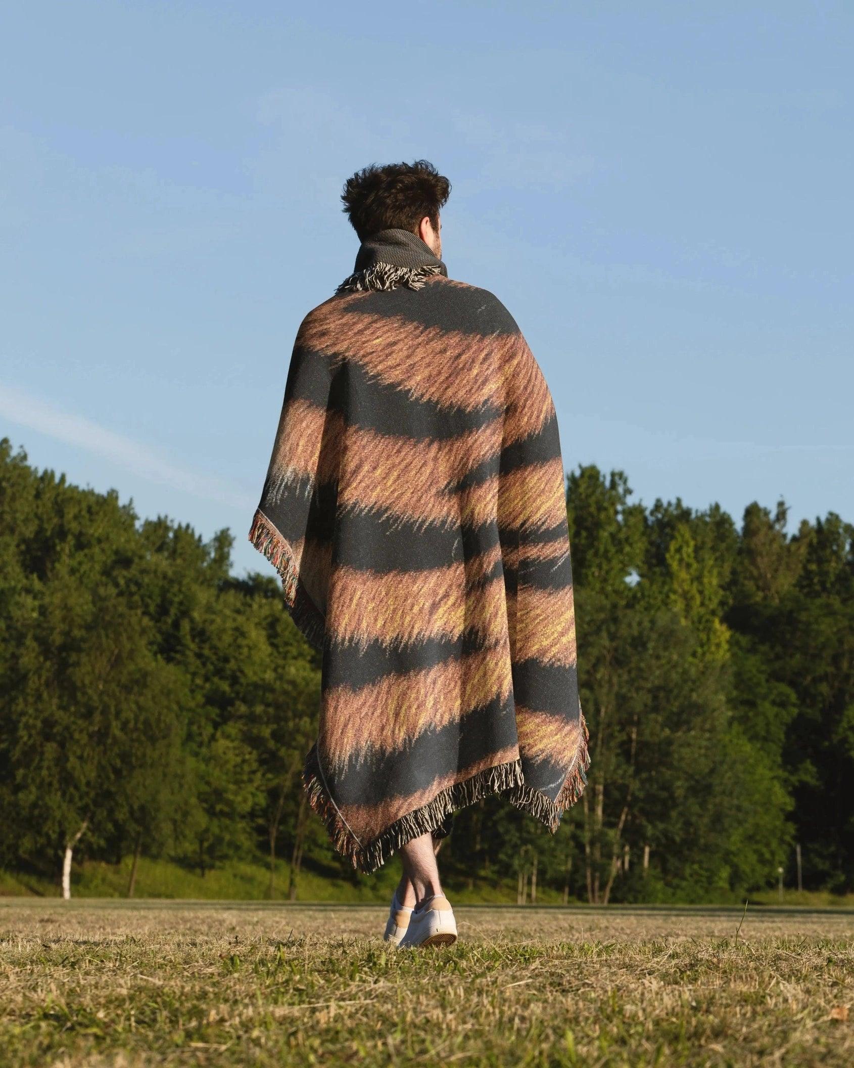 Tiger Hide Woven Throw Blanket - imperf