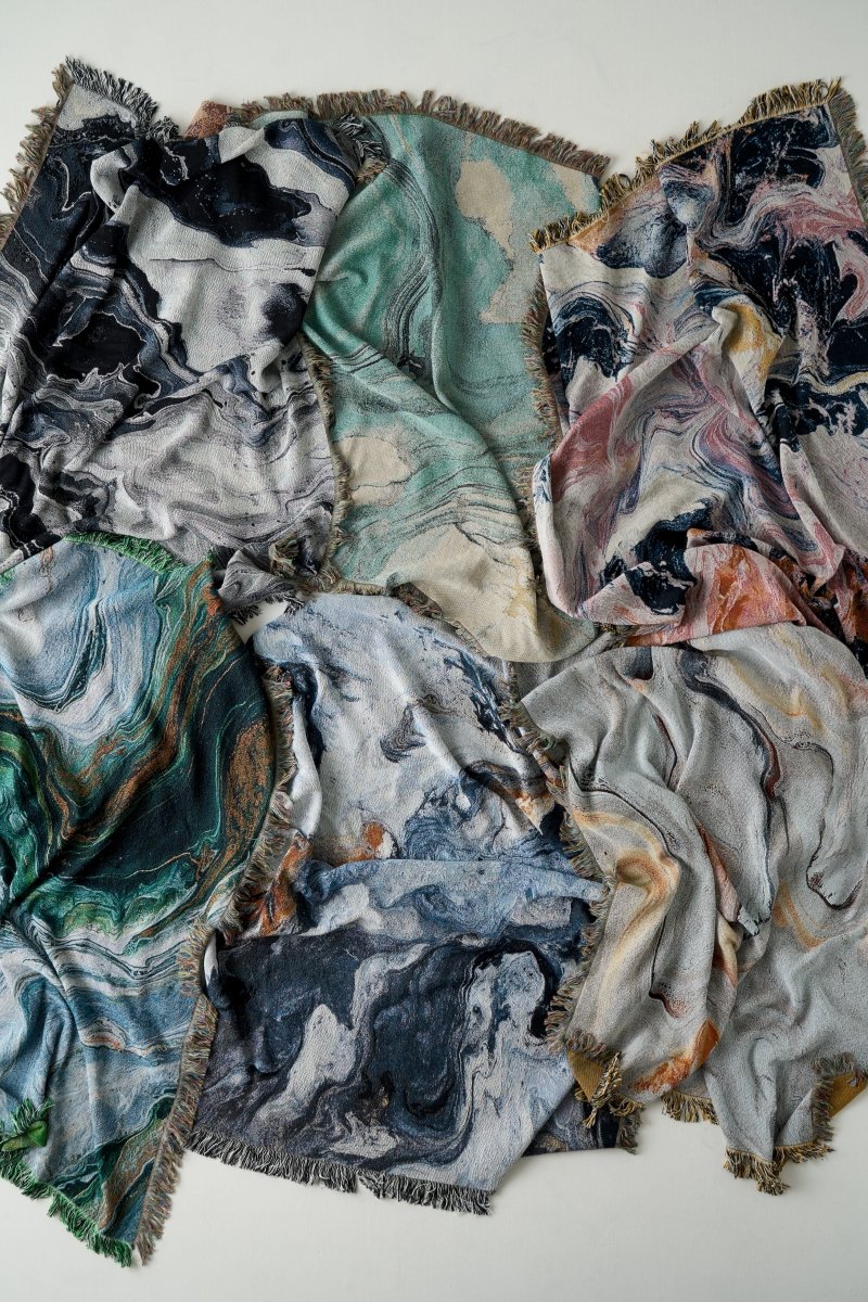 Monochrome Bloom Throw Blanket | iMPeRF