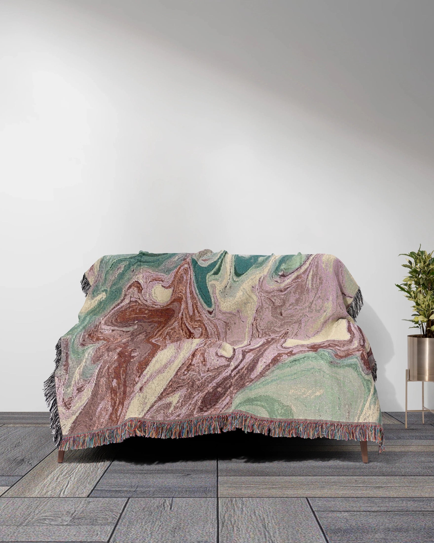 Pastel Marble Woven Throw Blanket 