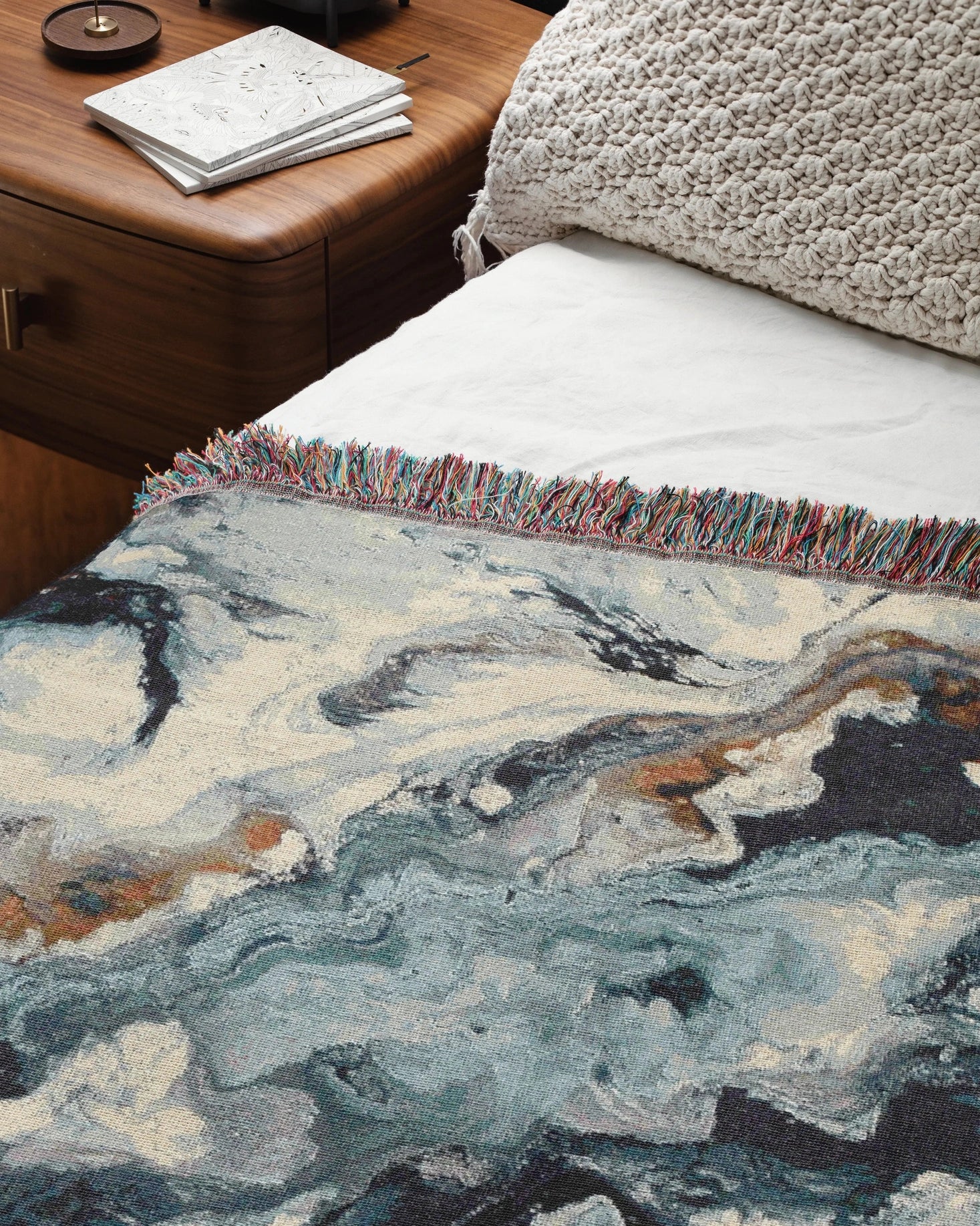Marble Woven Throw Blanket 