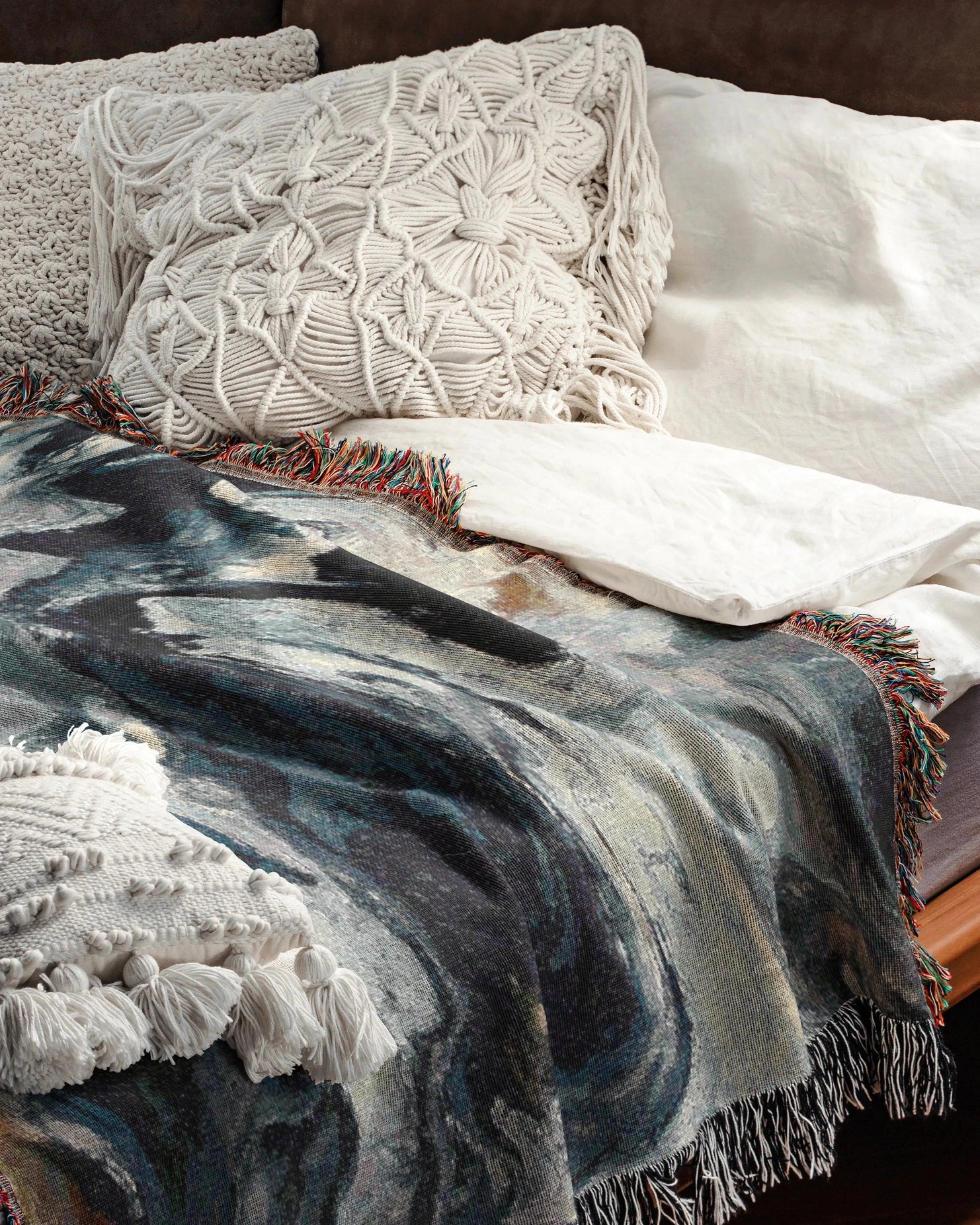 Marble Woven Throw Blanket 