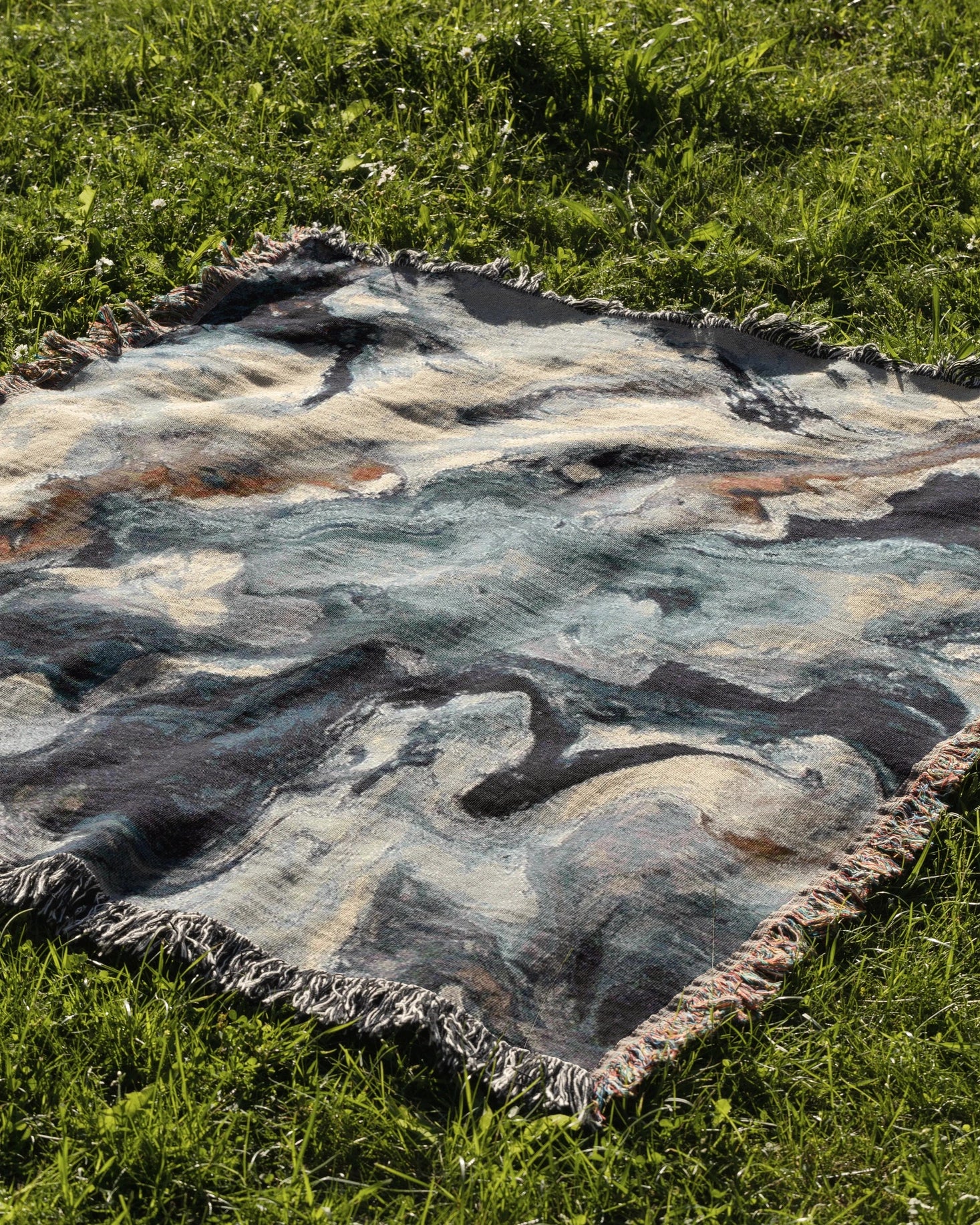 Marble Woven Throw Blanket 