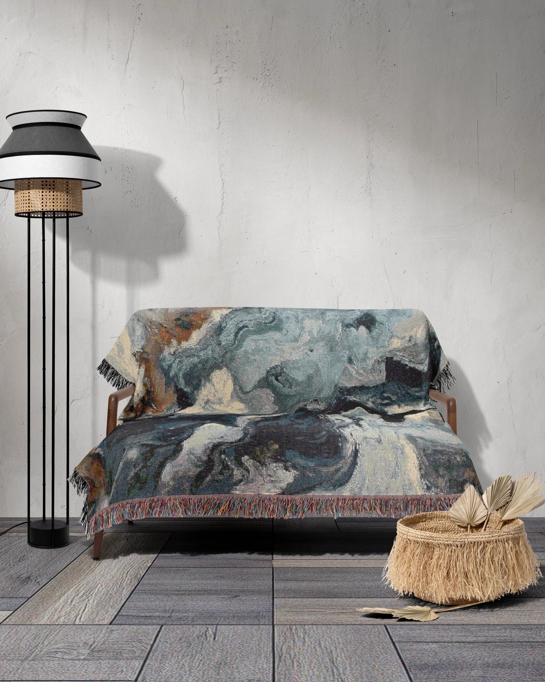 Marble Woven Throw Blanket 